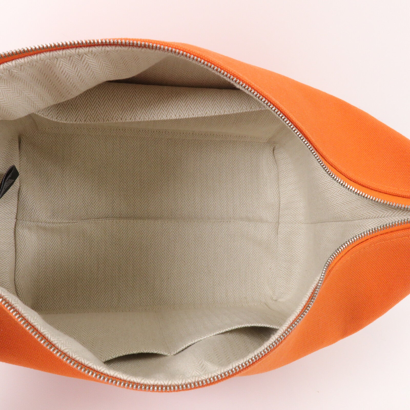 HERMES 帆布Bride-A-Brac Case Large手挽袋Orange