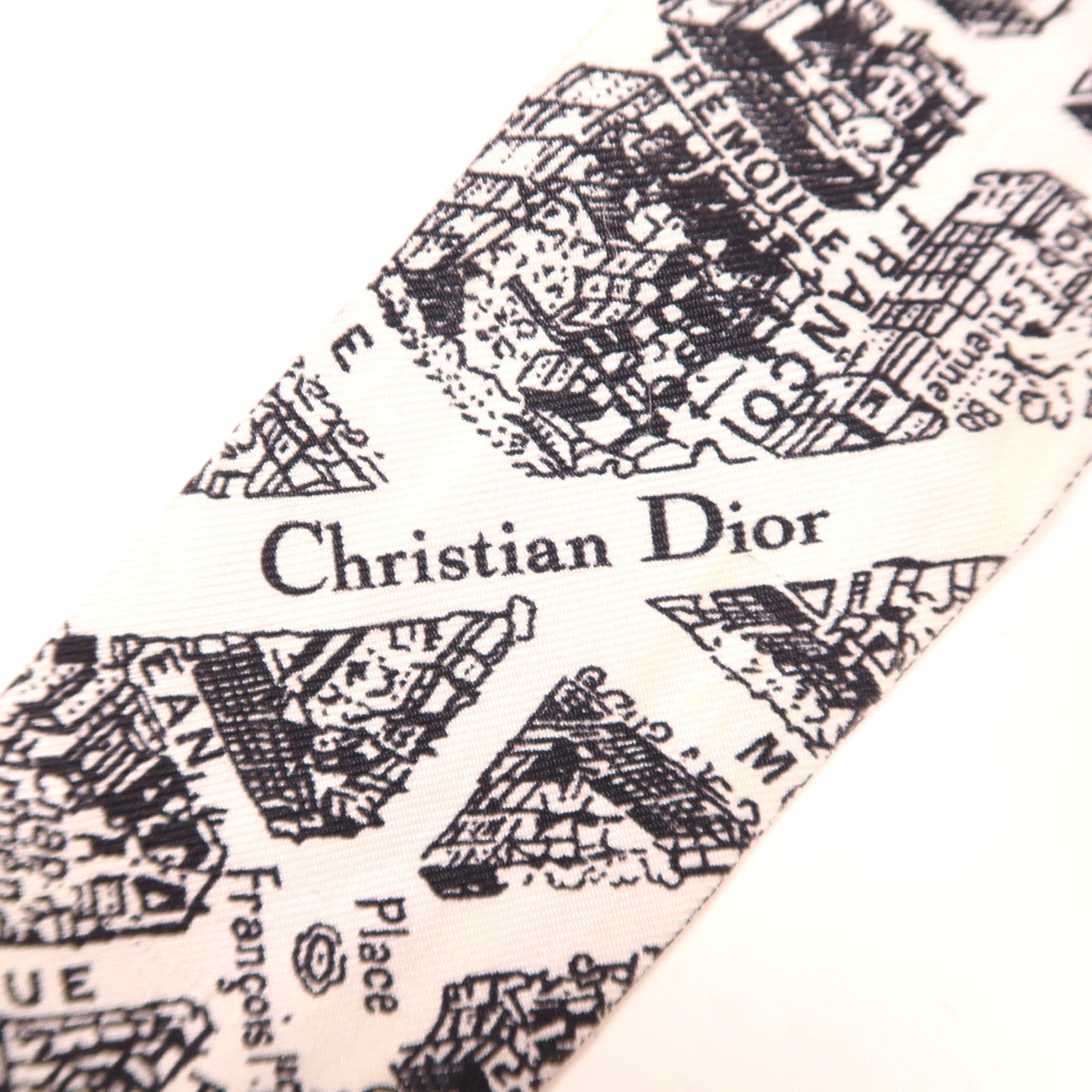 Dior 絲質Scarf絲巾黑色/白色