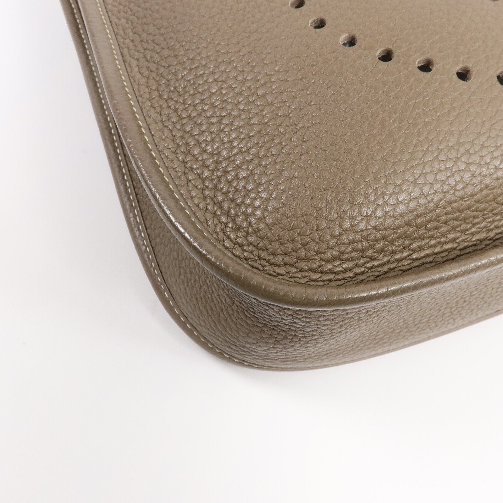 HERMES Clemence皮革Evelyne PM 肩背袋Etoupe