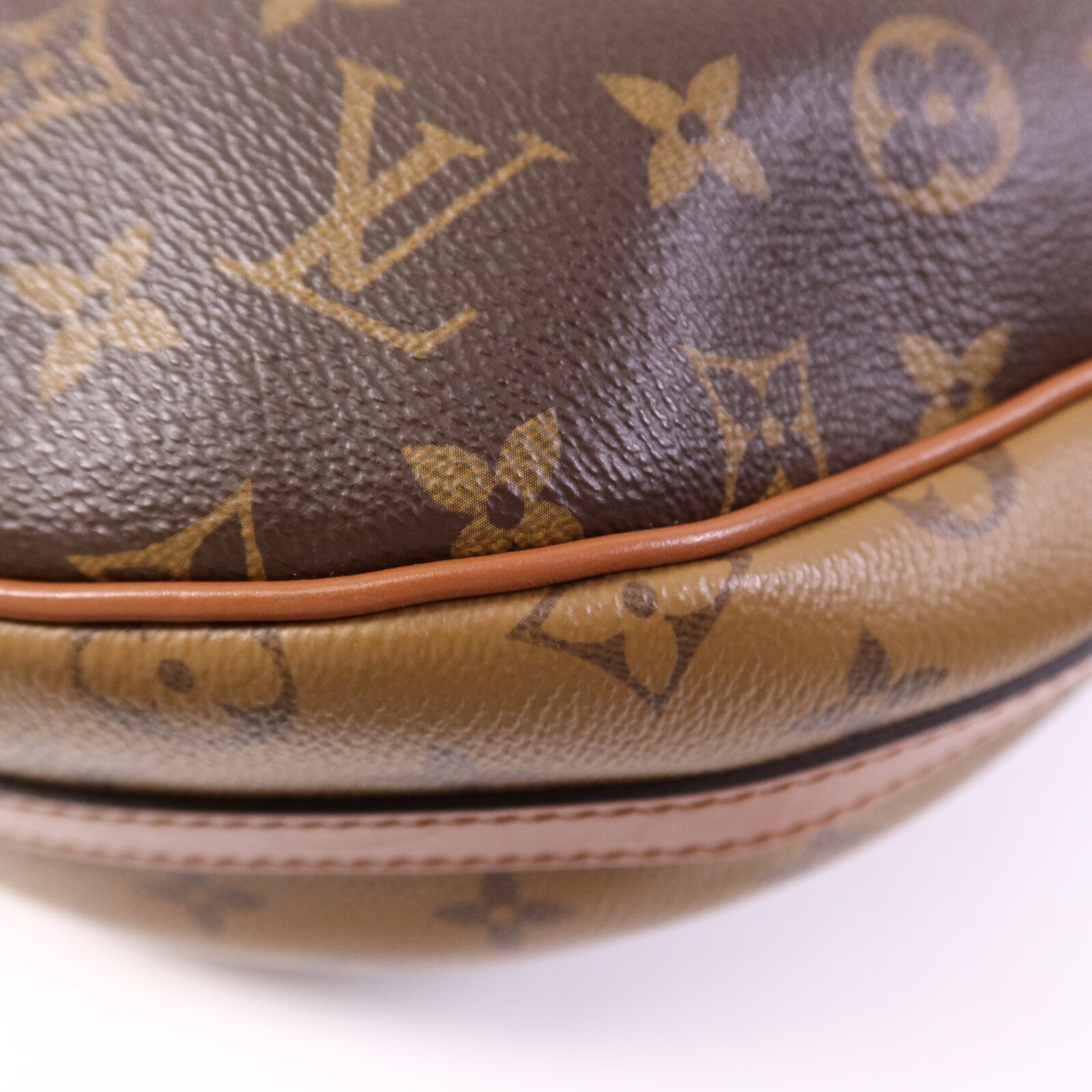 LOUIS VUITTON 【激減優惠】Monogram Reverse Loop Hobo金扣手挽肩背兩用袋棕色