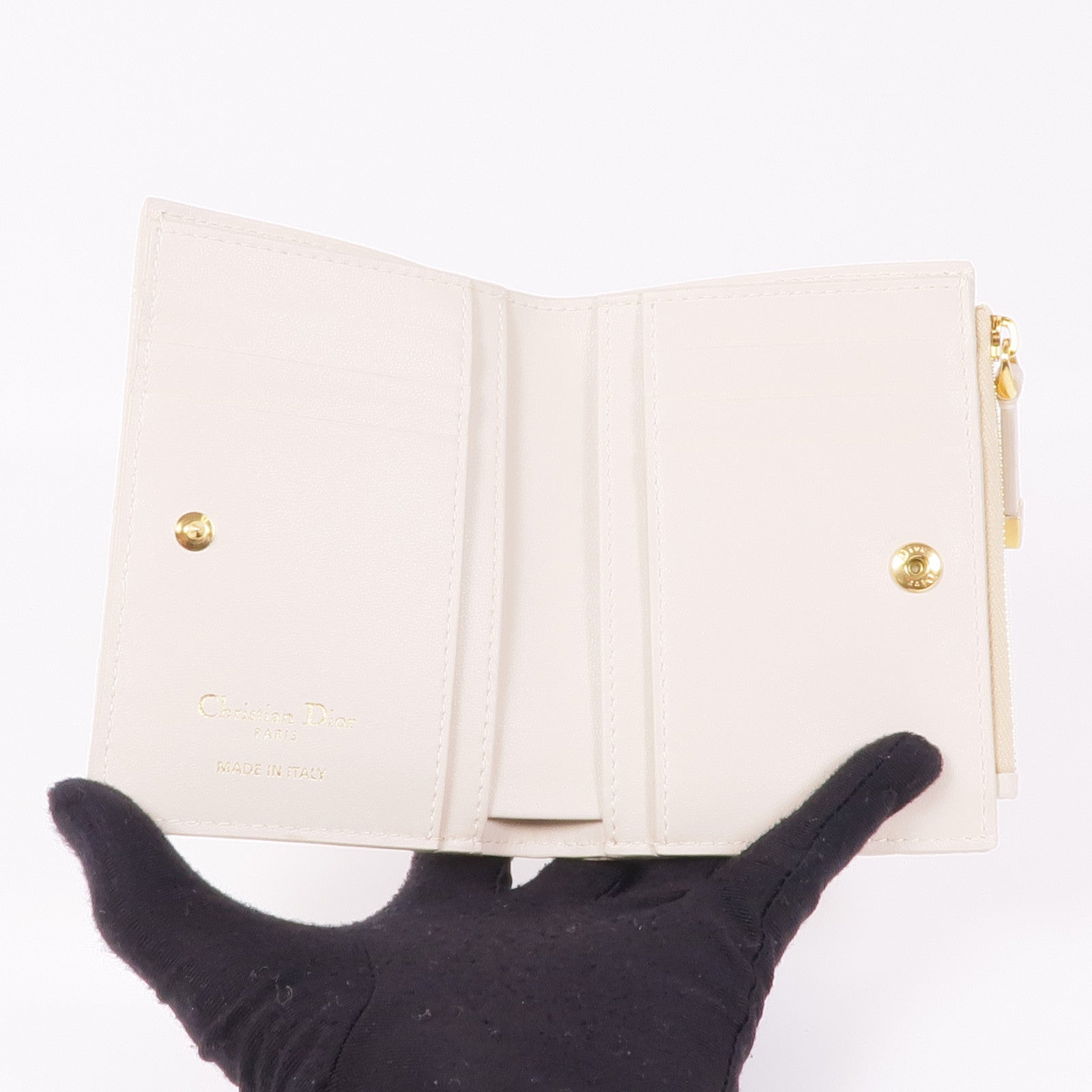 Dior 牛皮皮革Women Slg Medium Wallet金扣錢包