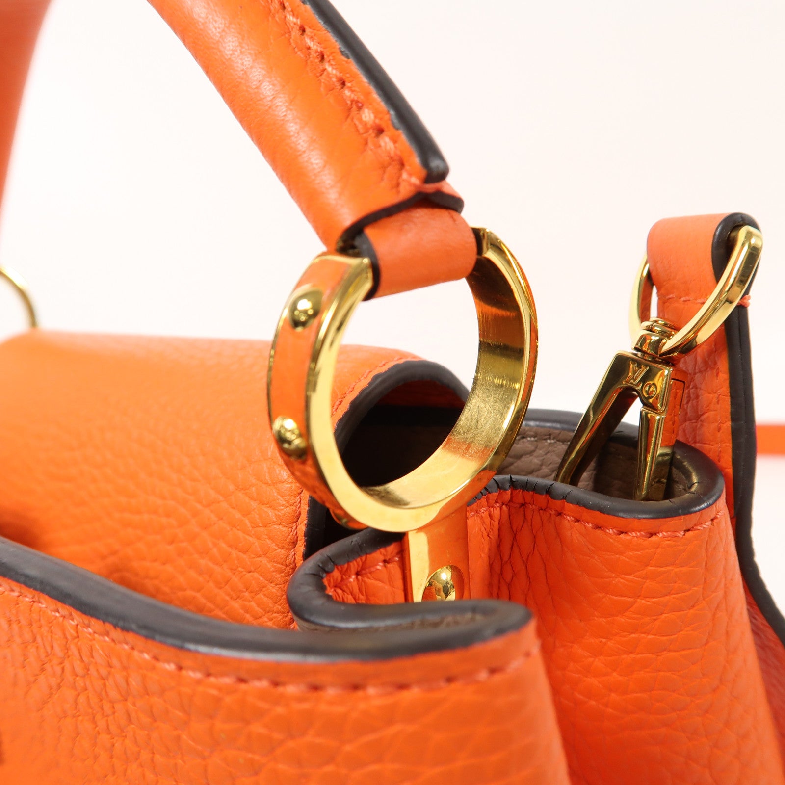 LOUIS VUITTON LV GHW Capucines BB 2 Way Shoulder Bag M51778 Calfskin Orange