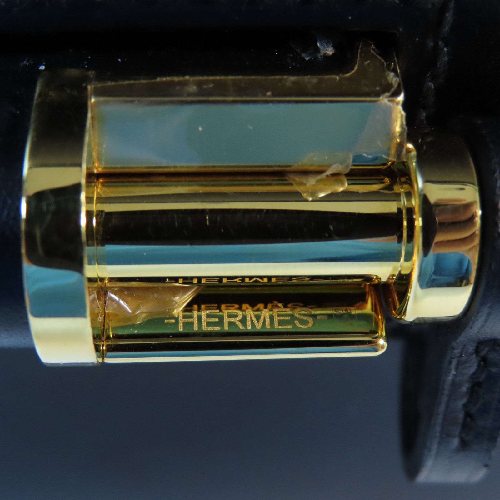 HERMES Swift皮革/Epsom皮革Sacabar 24金扣肩背袋Noir