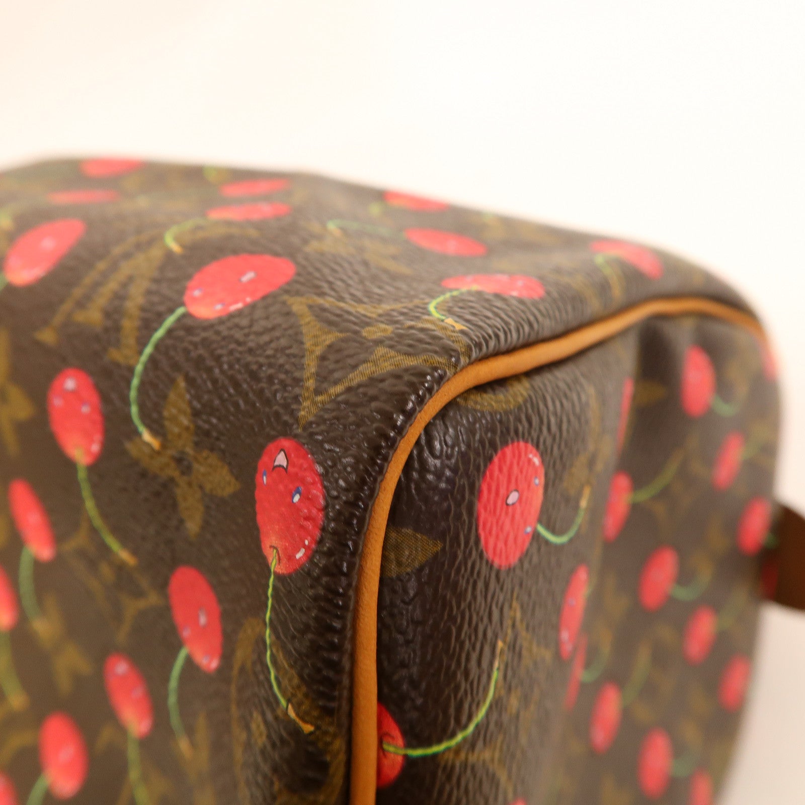 LOUIS VUITTON Monogram Takashi Murakami Speedy 25金扣手挽袋啡色