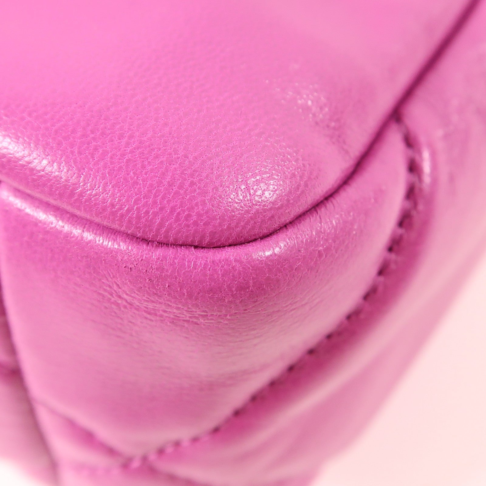 CHANEL 羊皮皮革C19鏈帶手挽肩背兩用袋