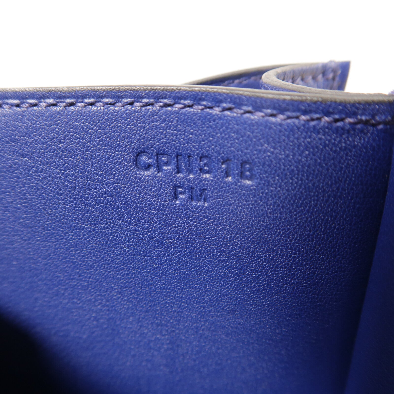 HERMES Swift皮革/Toile帆布Constance 24肩背袋Bleu Sapphire/Noir