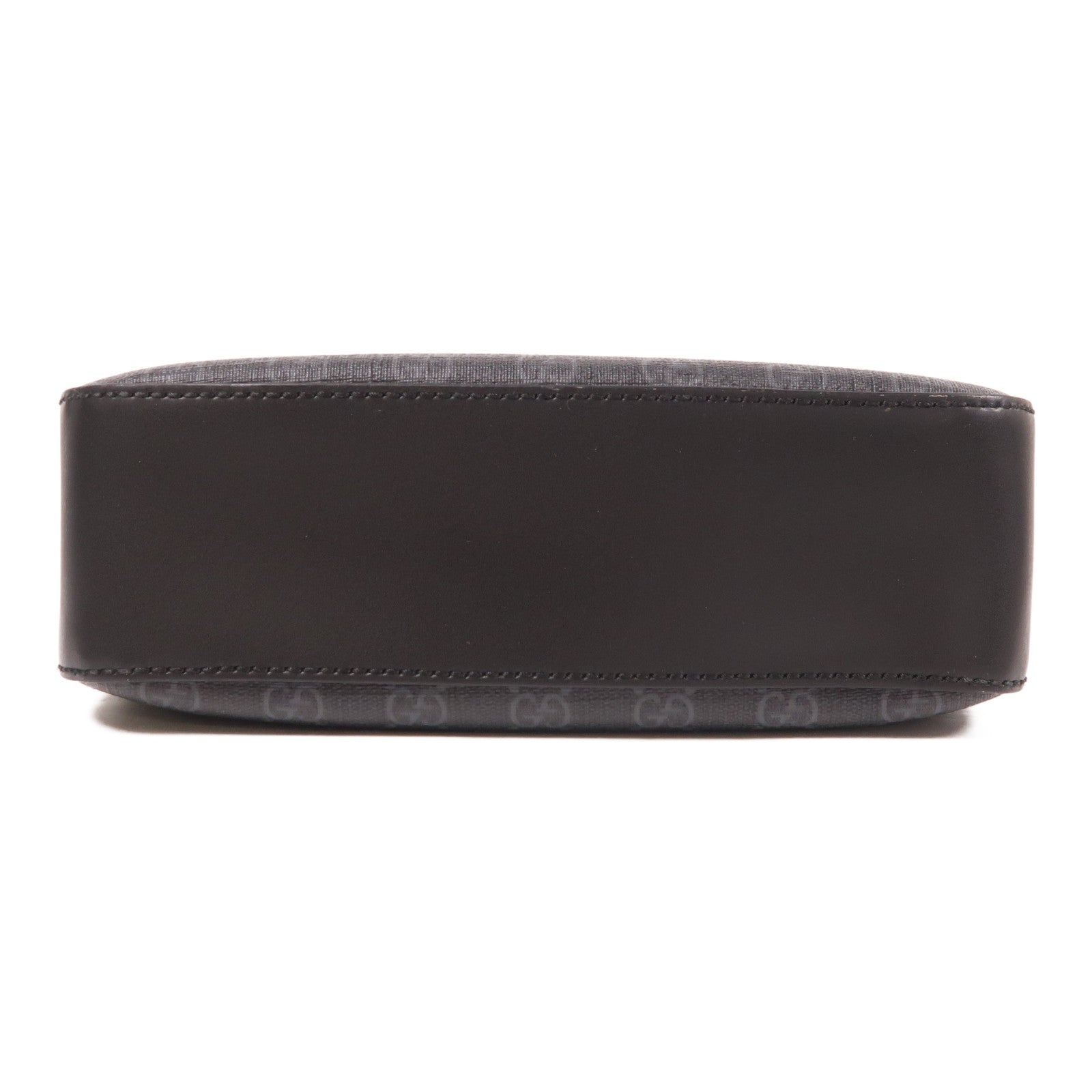 GUCCI 塗層帆布GG Black Crossbody Bag銀扣肩背袋