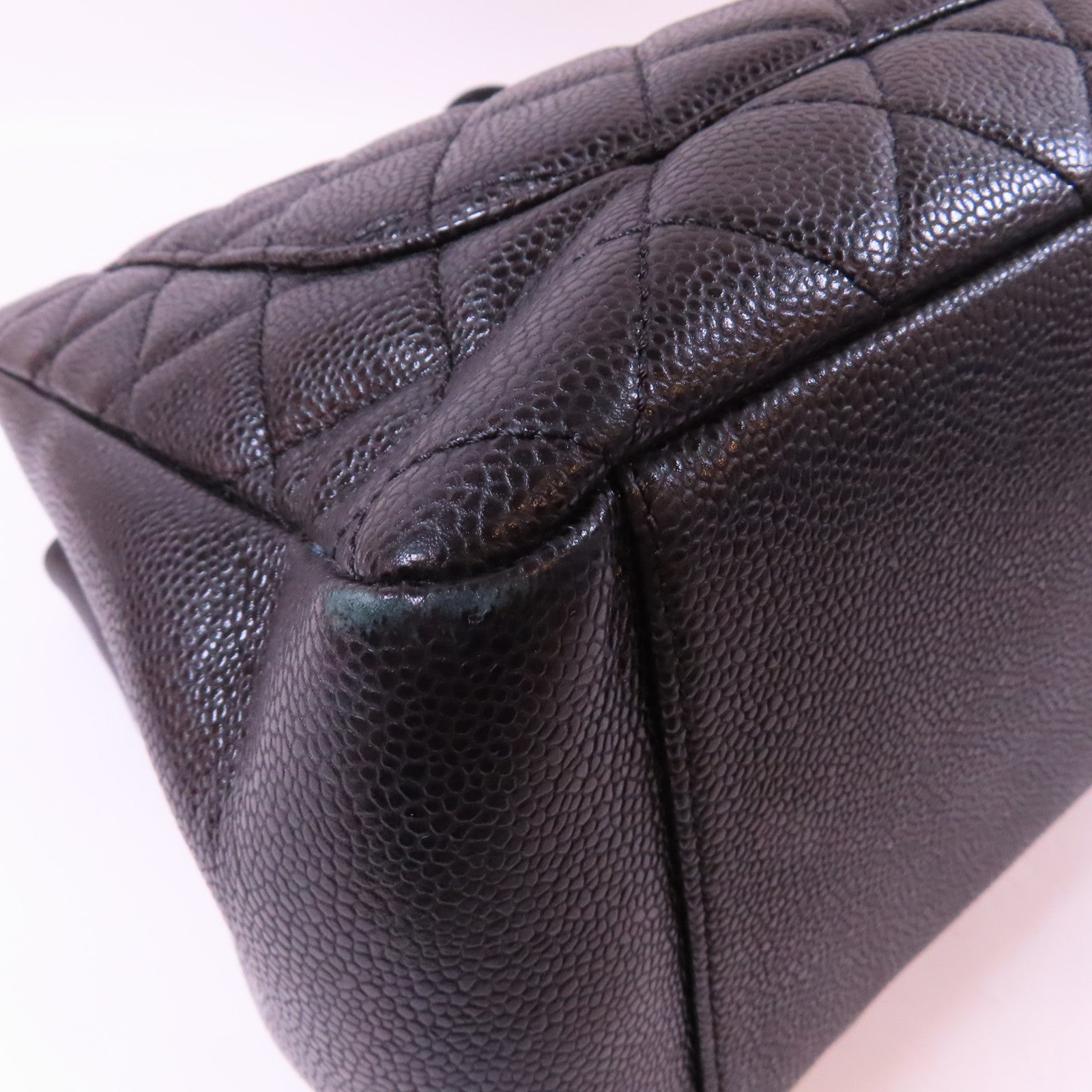 CHANEL 菱格牛皮皮革GST Grand Shopping Tote金扣手挽袋黑色