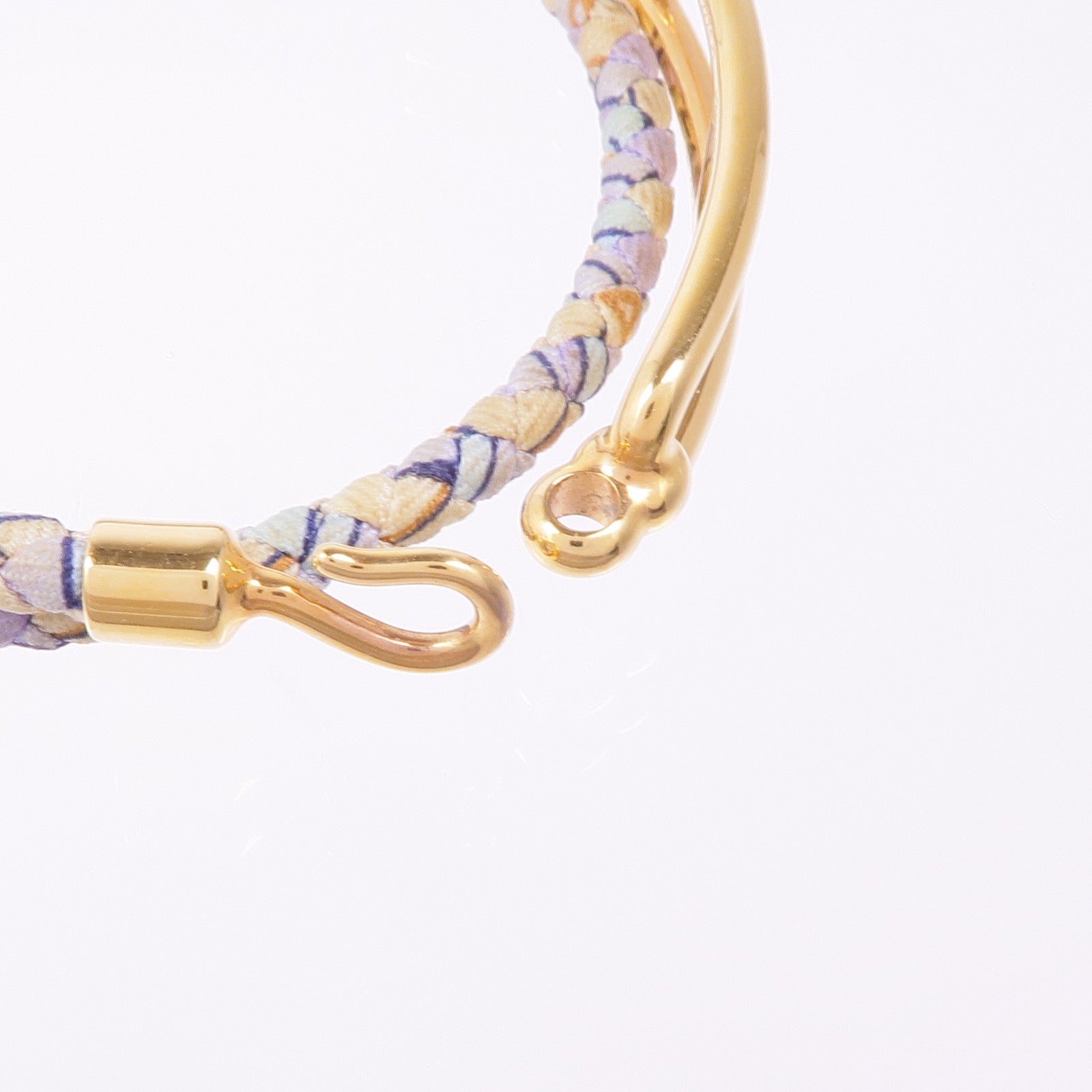HERMES 絲質Roulis Double金扣手帶