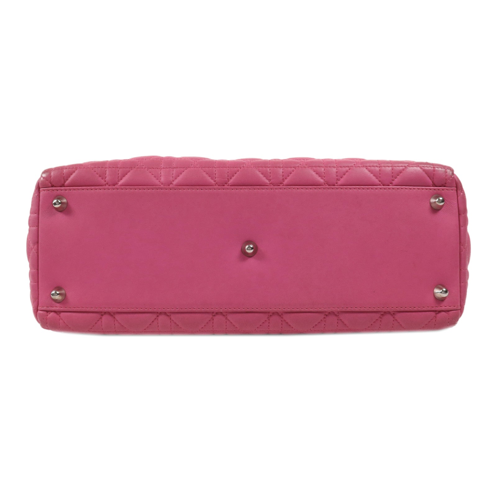 Dior 羊皮皮革Lady Dior銀扣手挽袋