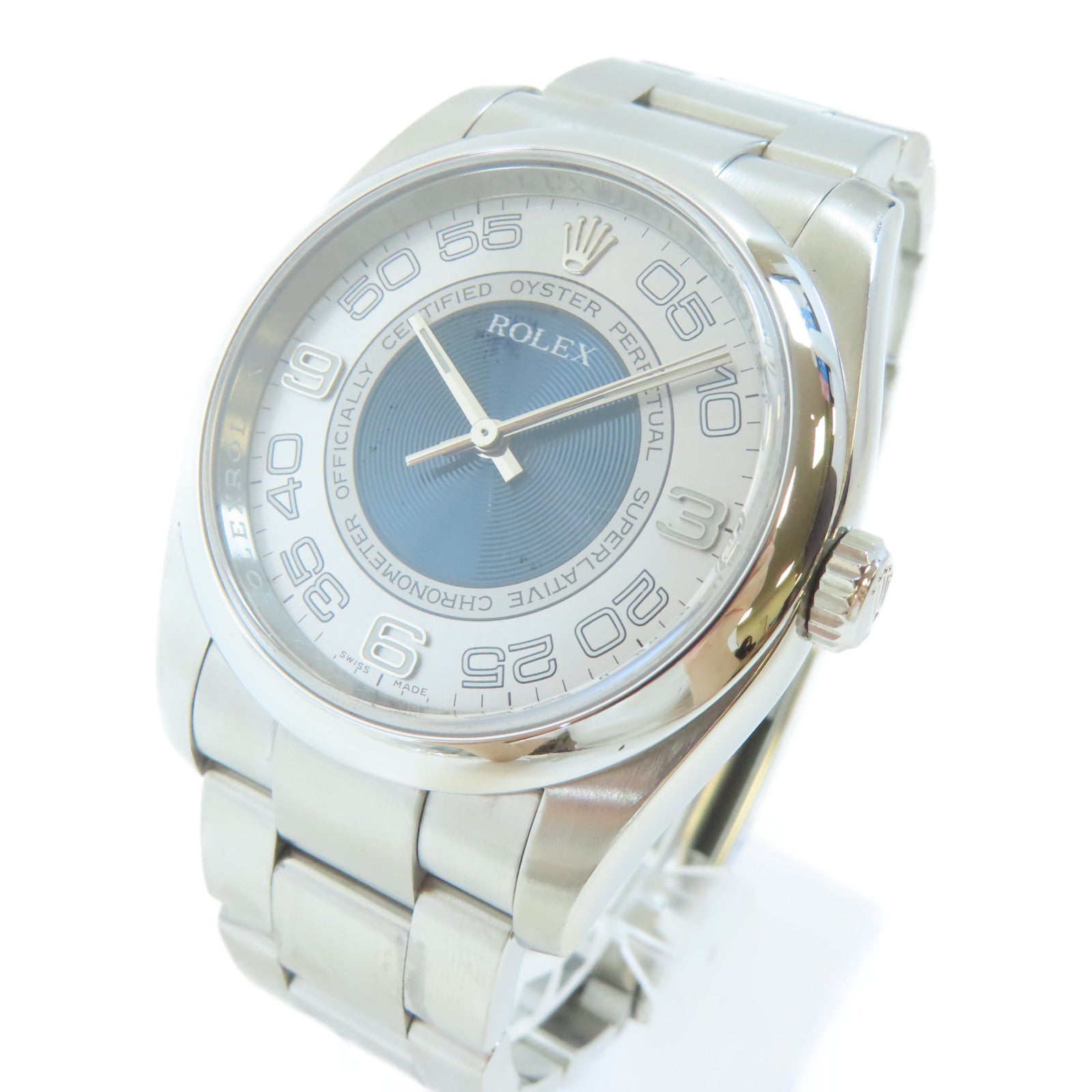 ROLEX Oyster Perpetual 36不鏽鋼手錶自動機芯銀色/藍色