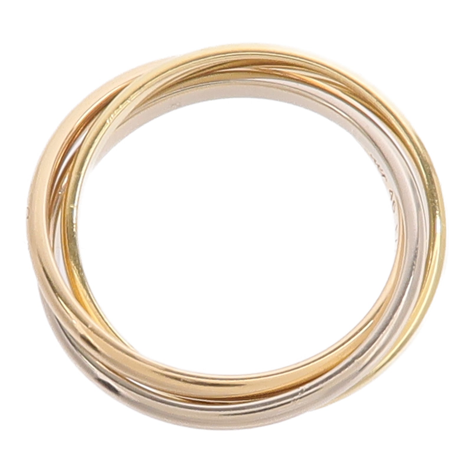 CARTIER 18K白金/黃金/黃金Mini Trinity Ring戒指