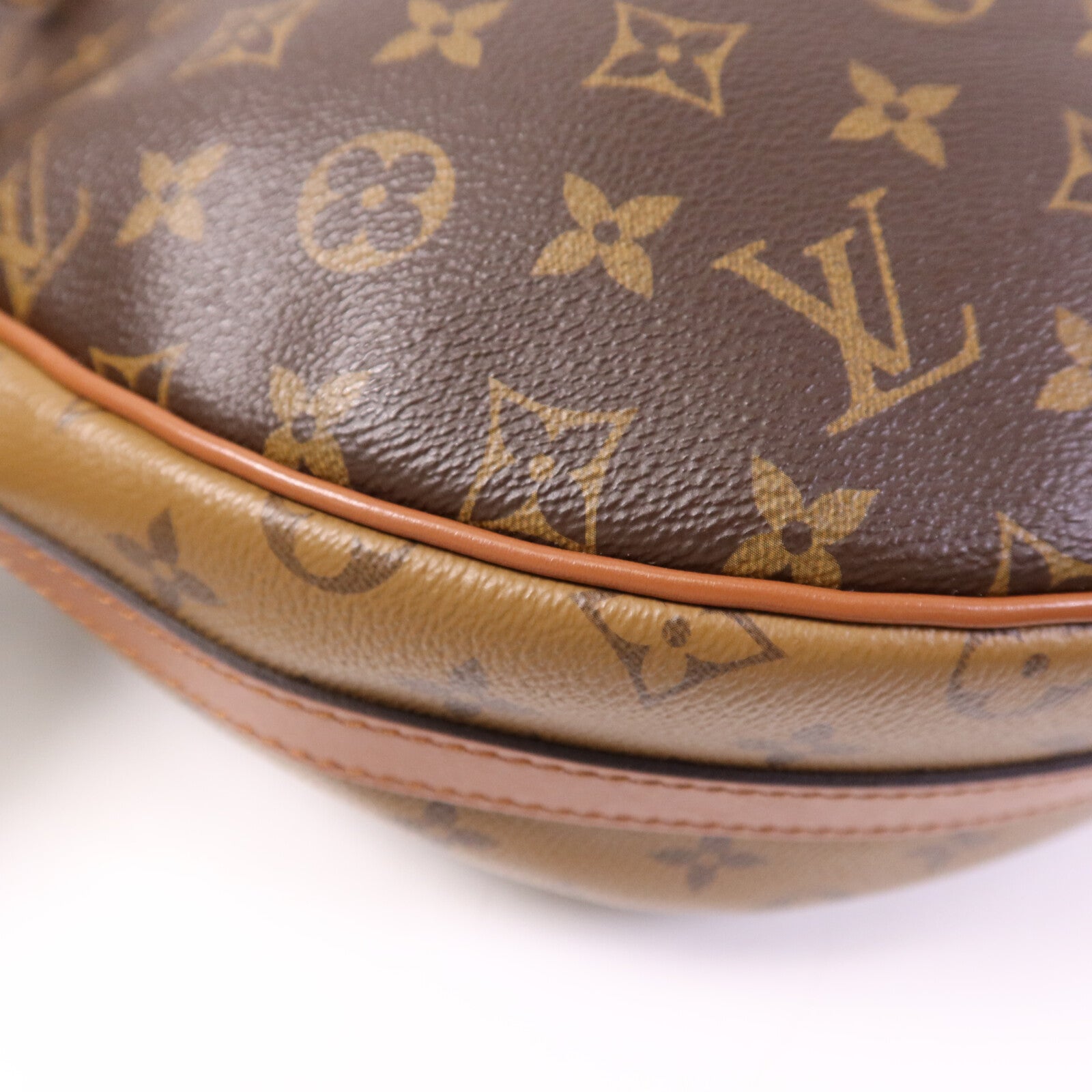 LOUIS VUITTON 【激減優惠】Monogram Reverse Loop Hobo金扣手挽肩背兩用袋棕色