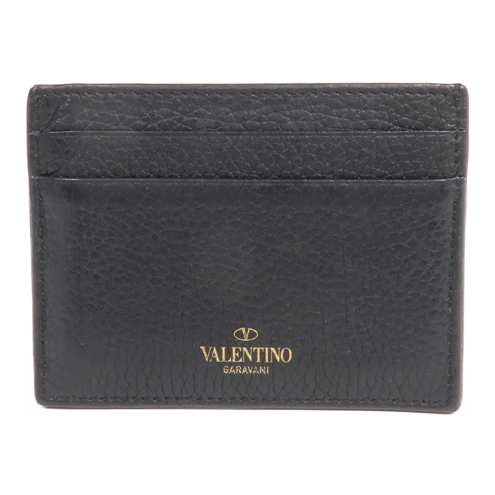 Valentino 牛皮皮革Rockstud Card Holder金扣卡片套