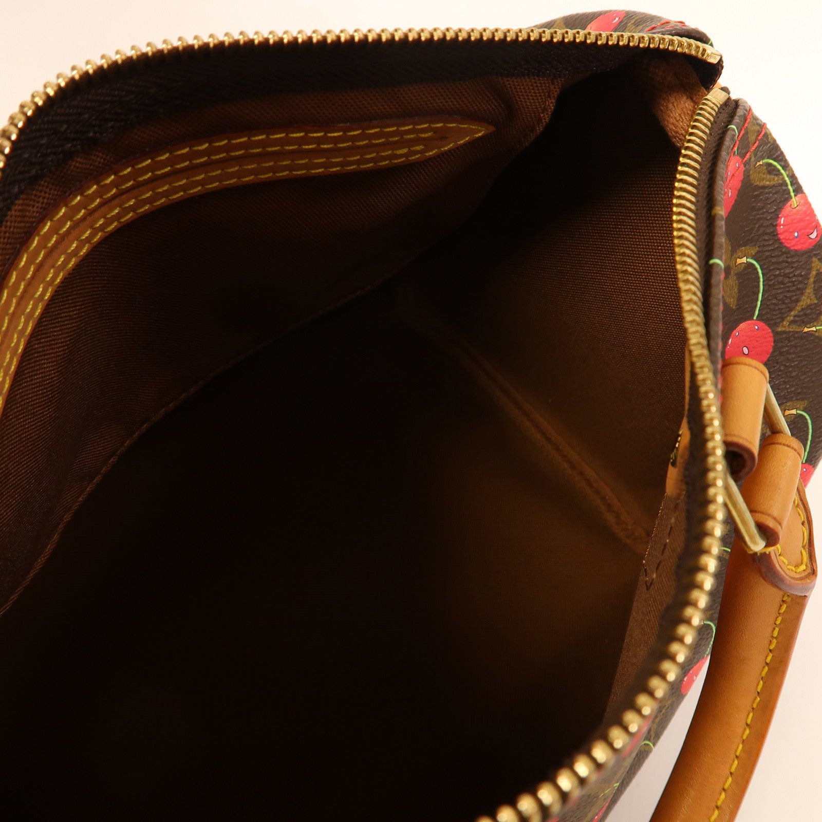 LOUIS VUITTON Monogram Takashi Murakami Speedy 25金扣手挽袋啡色
