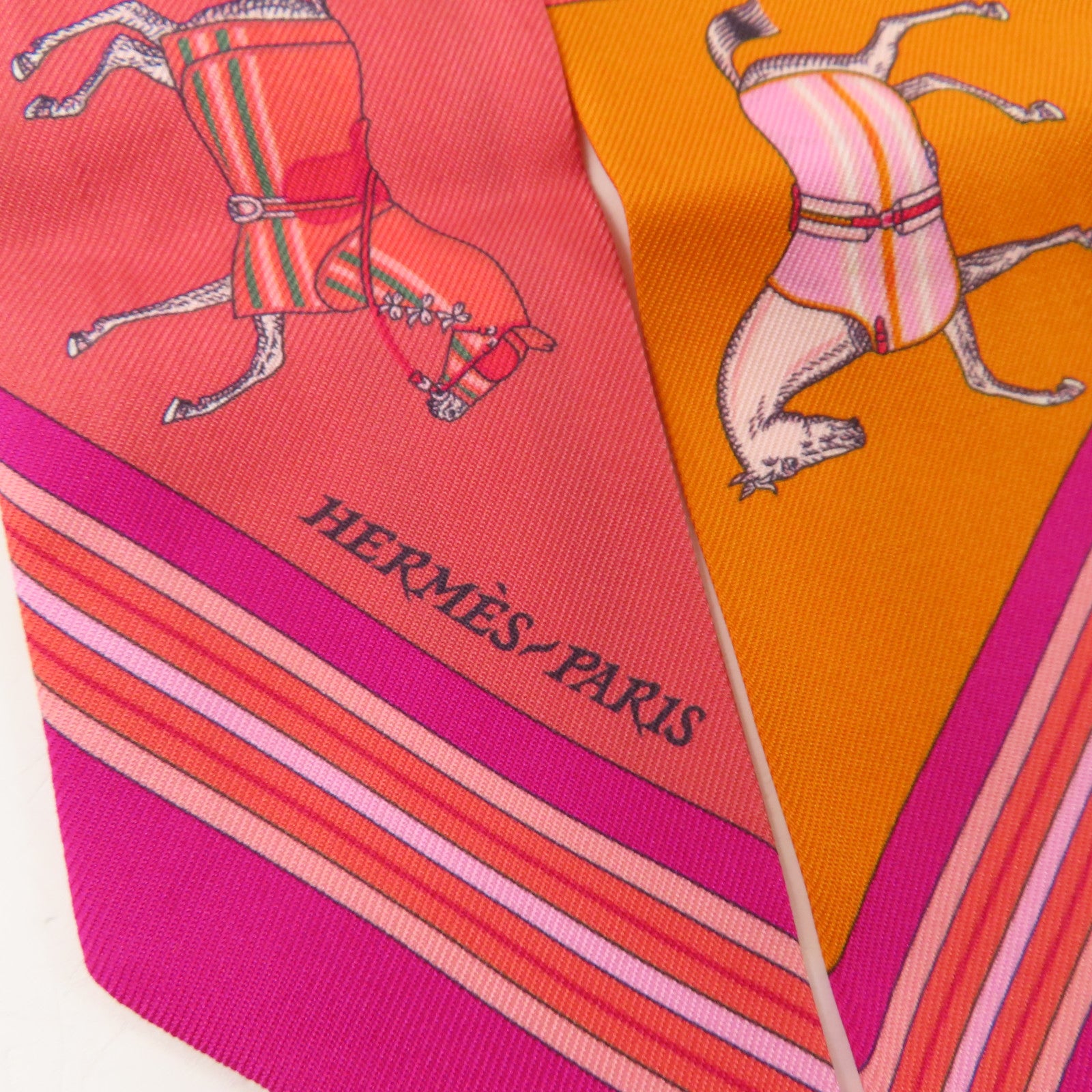 HERMES 絲質Twilly絲巾