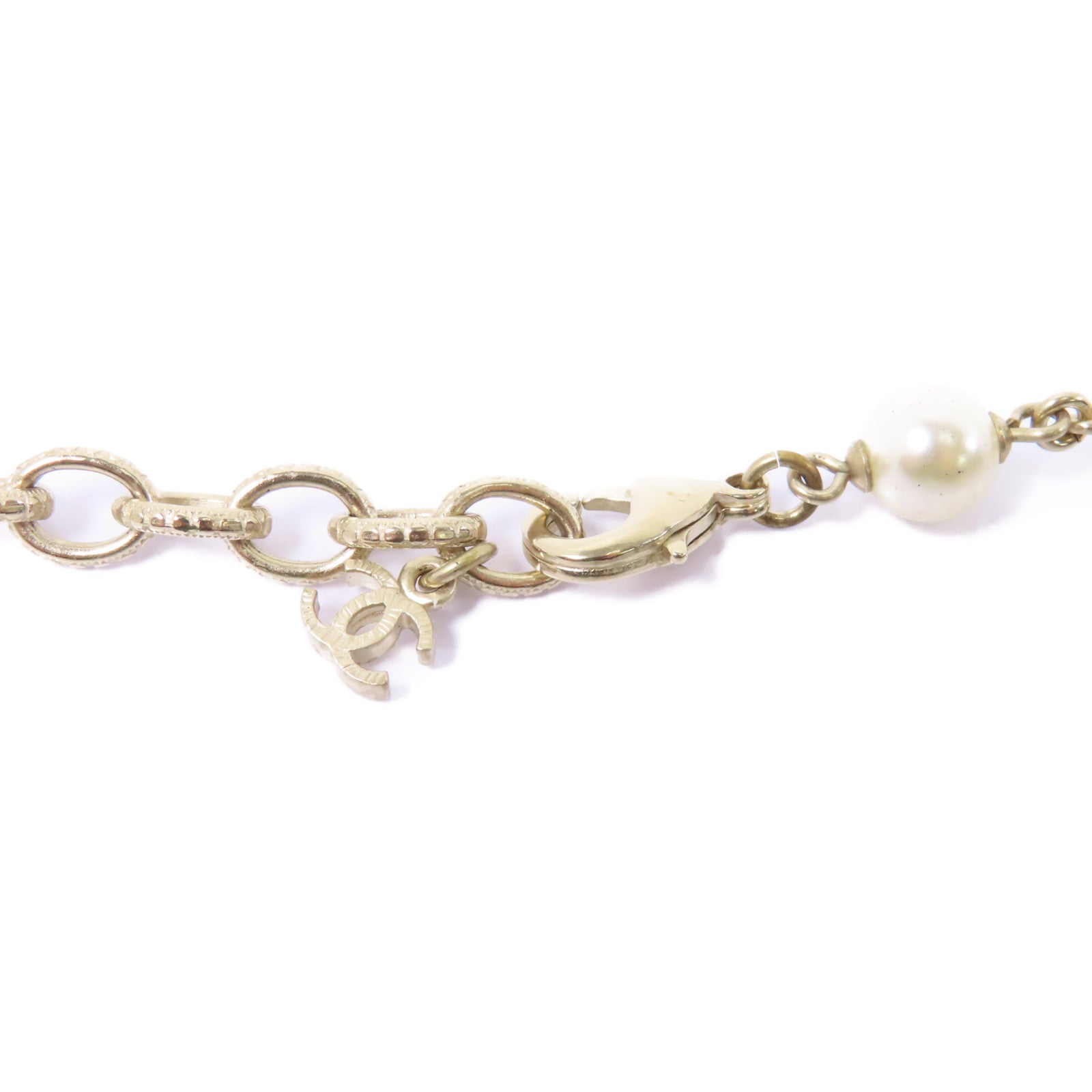 CHANEL 金屬Necklace項鍊白色/紅色/金色