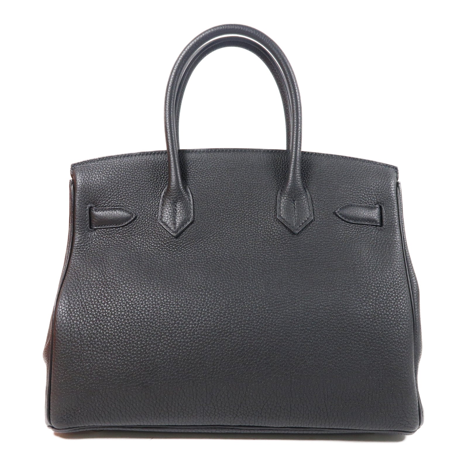 HERMES Togo皮革Birkin 30銀扣手挽袋黑色