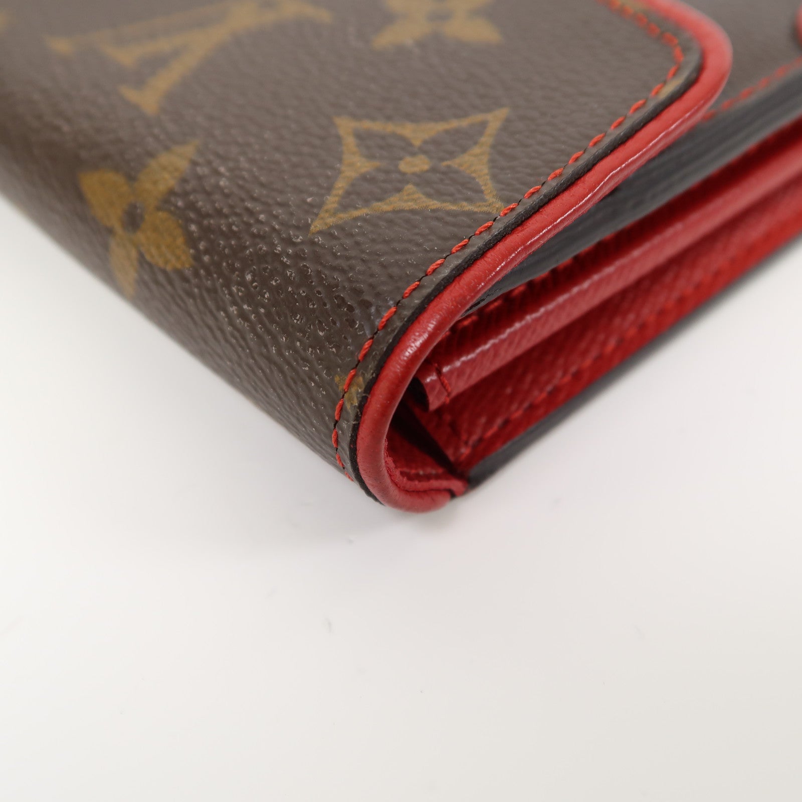 LOUIS VUITTON Monogram Sarah金扣長錢包啡色
