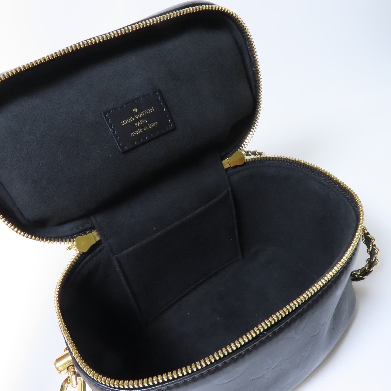 LOUIS VUITTON 【激減優惠】Monogram Ink Vanity PM金扣鏈帶手挽肩背兩用袋黑色