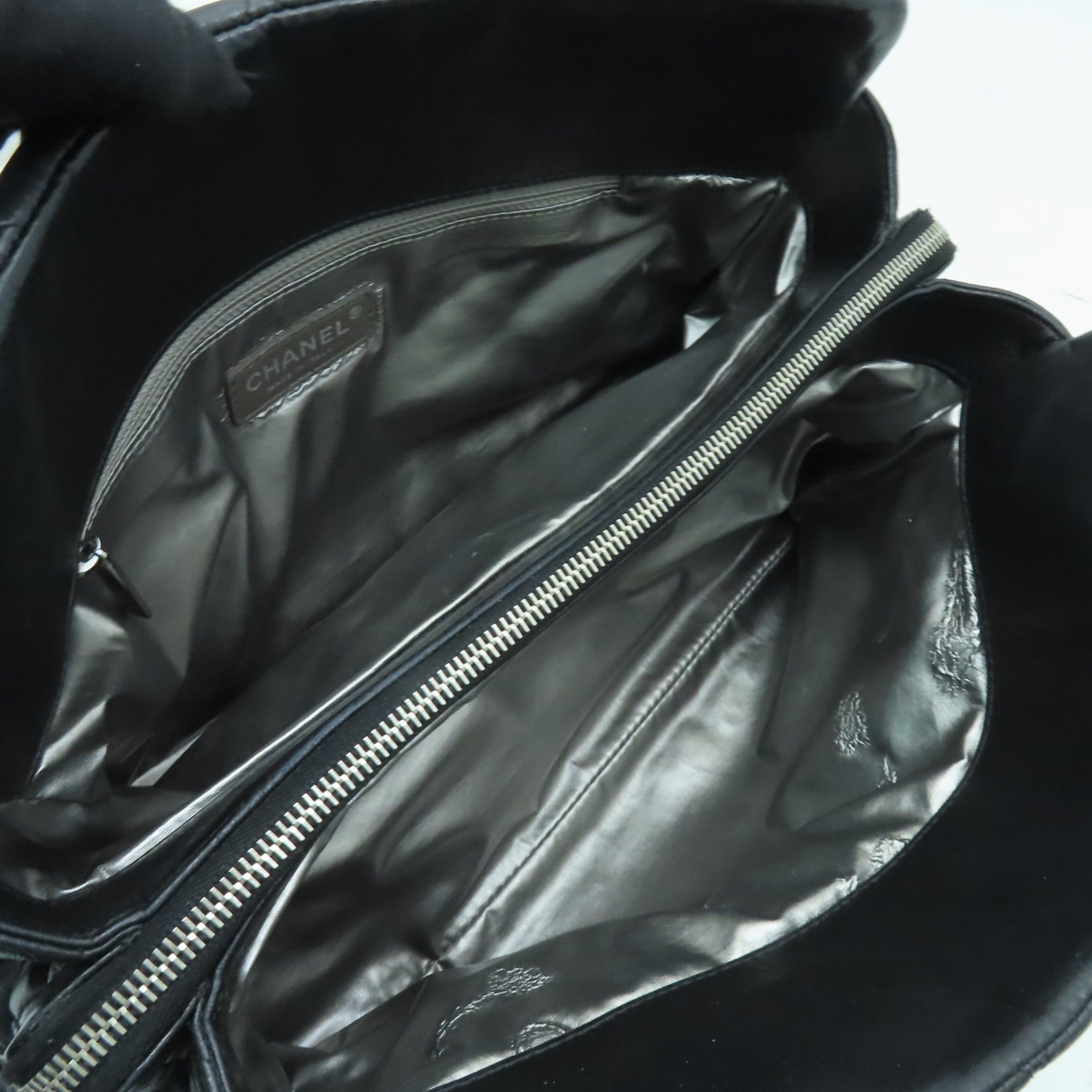 CHANEL 【激減優惠】菱格羊皮皮革Chain Shoulder Bag銀扣鏈帶肩背袋黒色