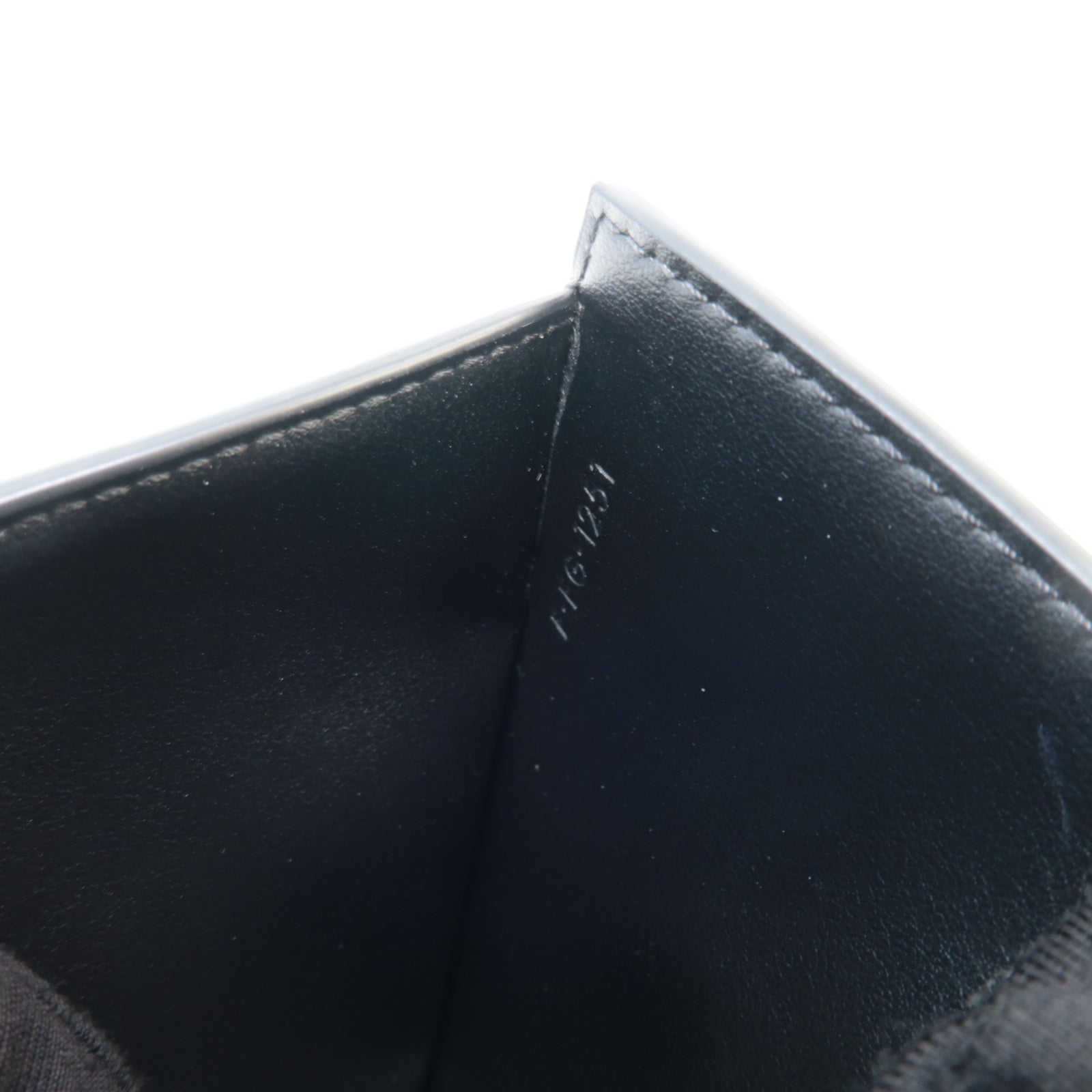 CELINE 【激減優惠】羊皮皮革Triomphe Compact Wallet金扣錢包黑色