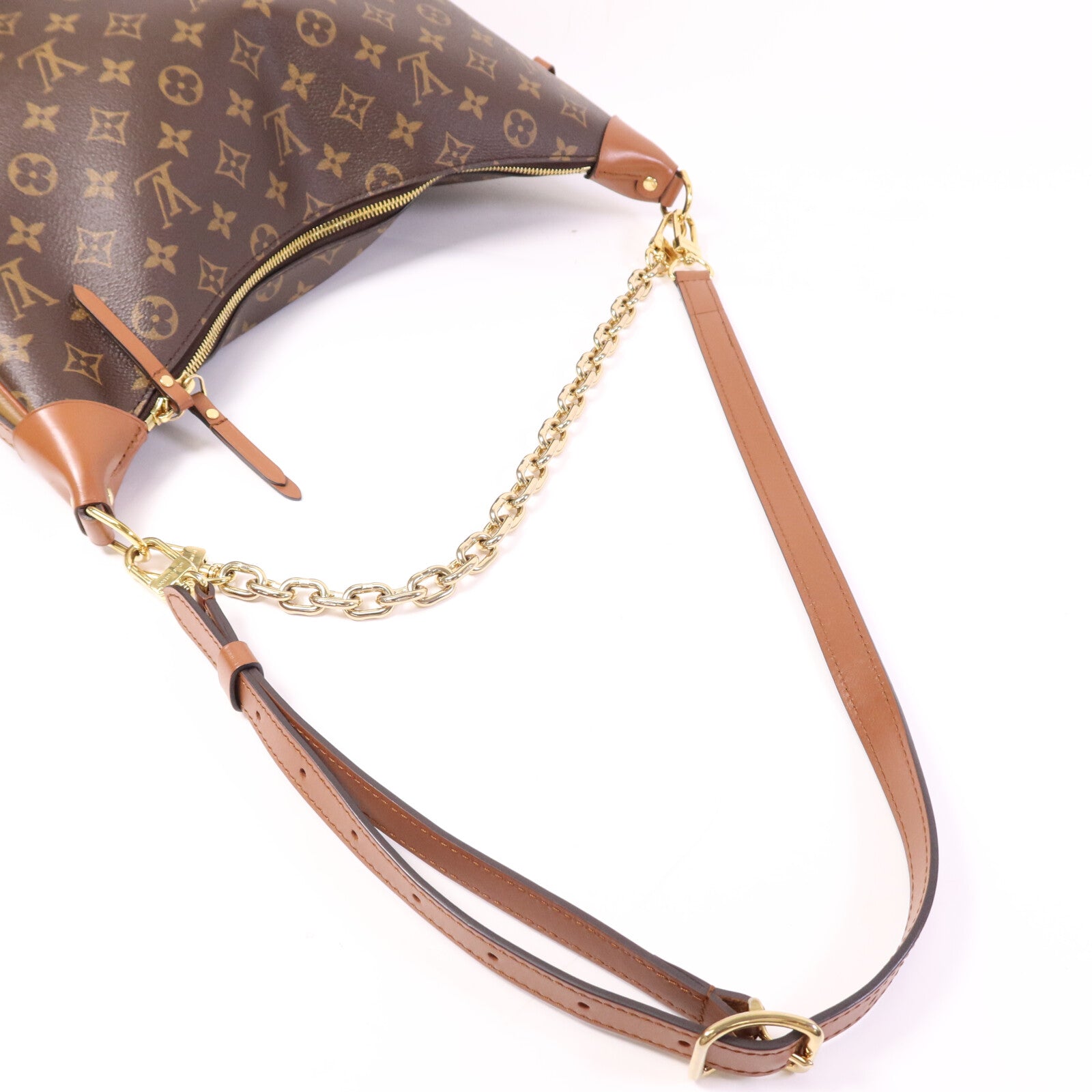 LOUIS VUITTON 【激減優惠】Monogram Reverse Loop Hobo金扣手挽肩背兩用袋棕色
