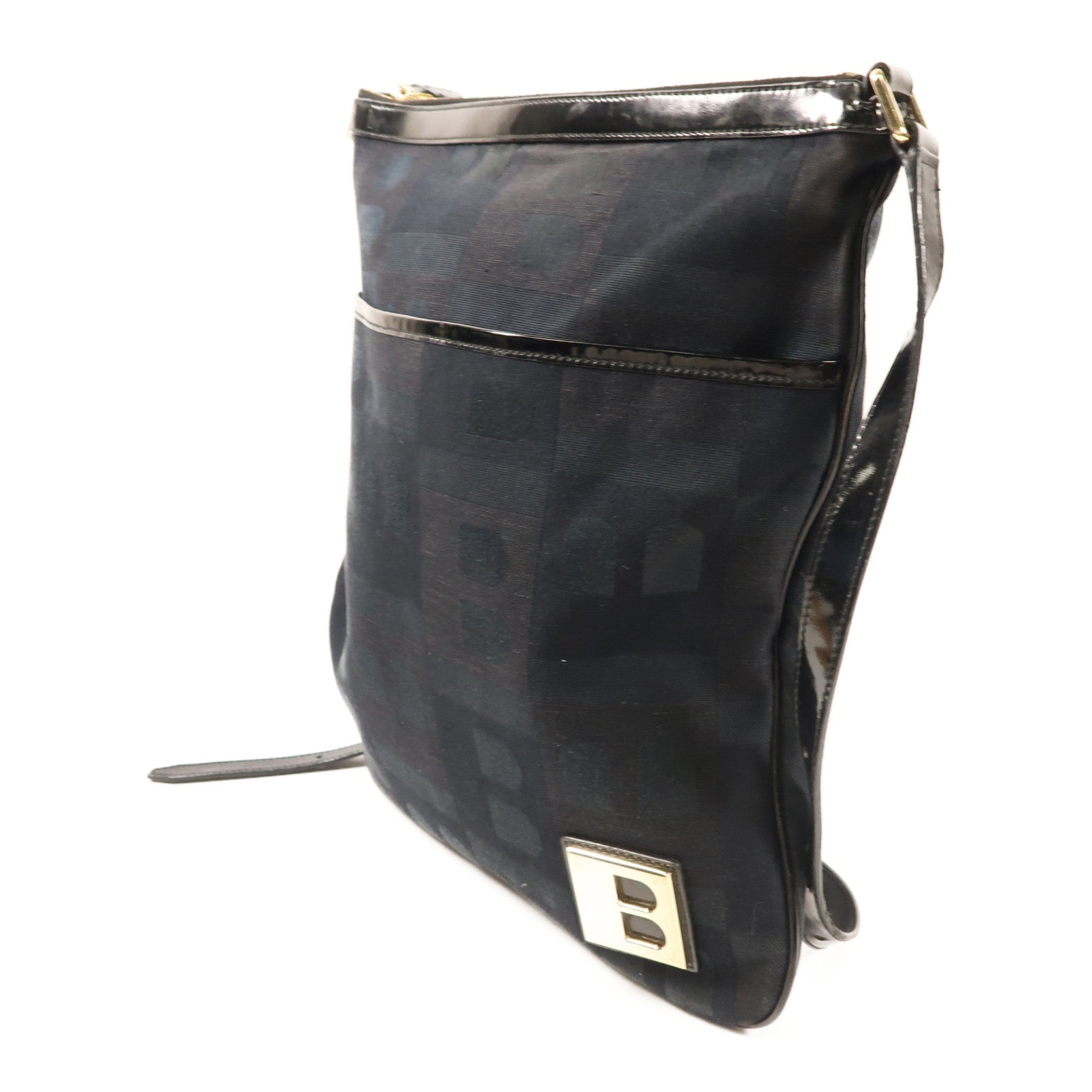 BALLY 【激減優惠】帆布Shoulder Bag銀扣肩背袋