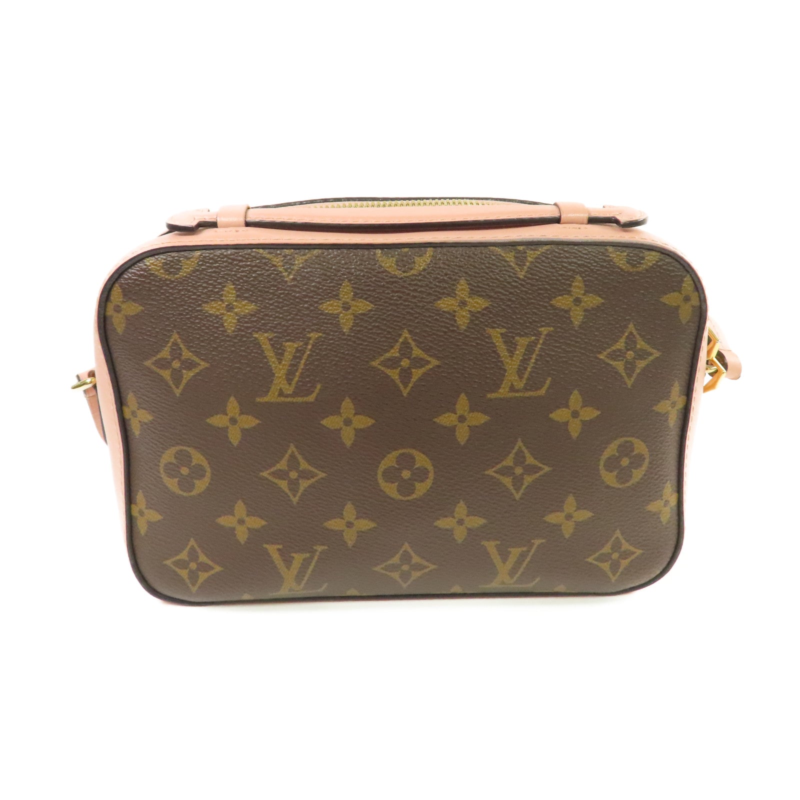 LOUIS VUITTON 【激減優惠】Monogram Saintonge 2Way Shoulder Bag金扣手挽肩背兩用袋啡色/粉紅色