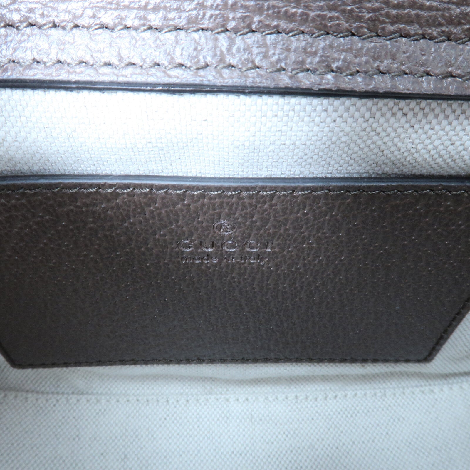 GUCCI 帆布/牛皮皮革Mini Diana Jumbo GG金扣手挽肩背兩用袋
