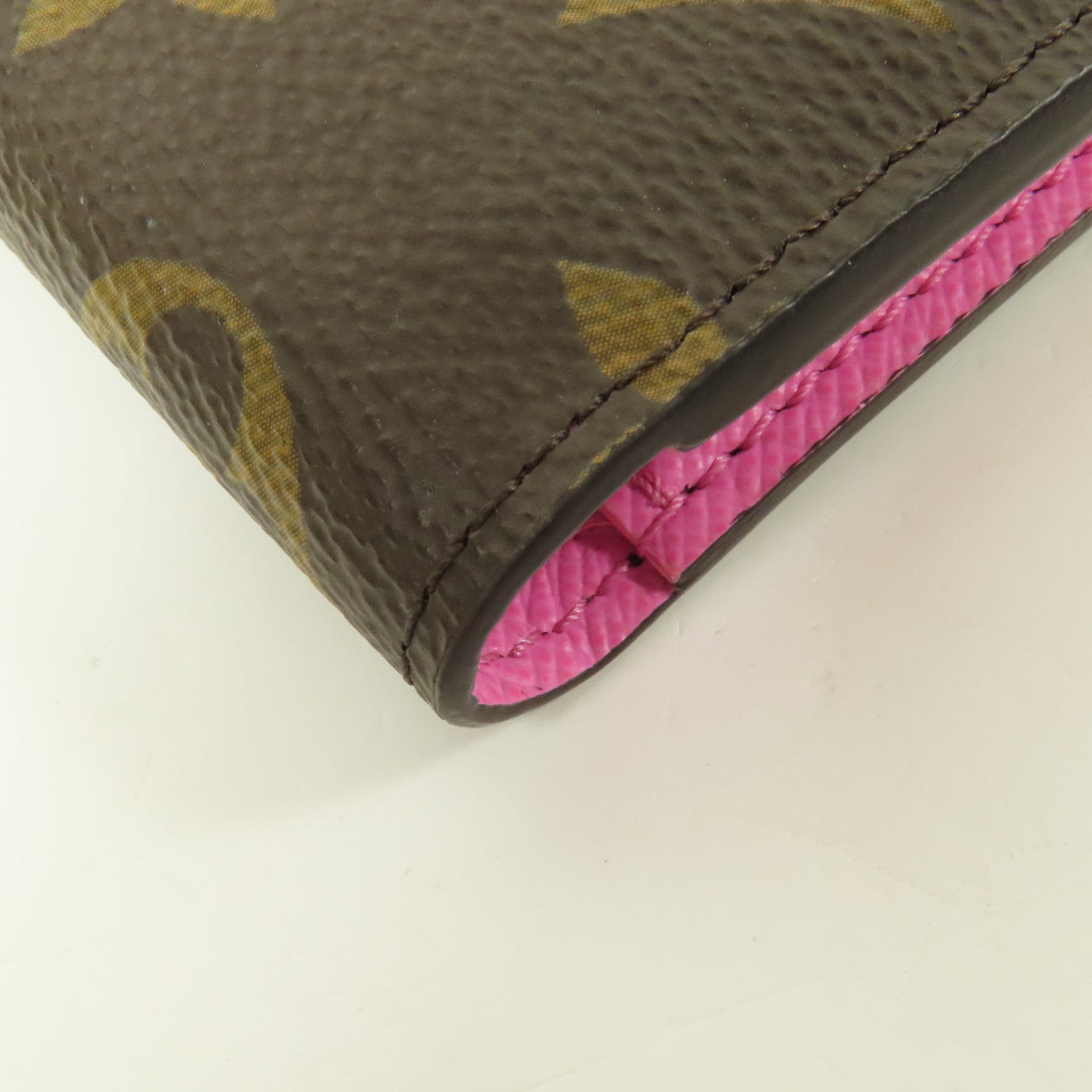 LOUIS VUITTON Monogram Lisa Wallet金扣錢包棕色/粉紅色