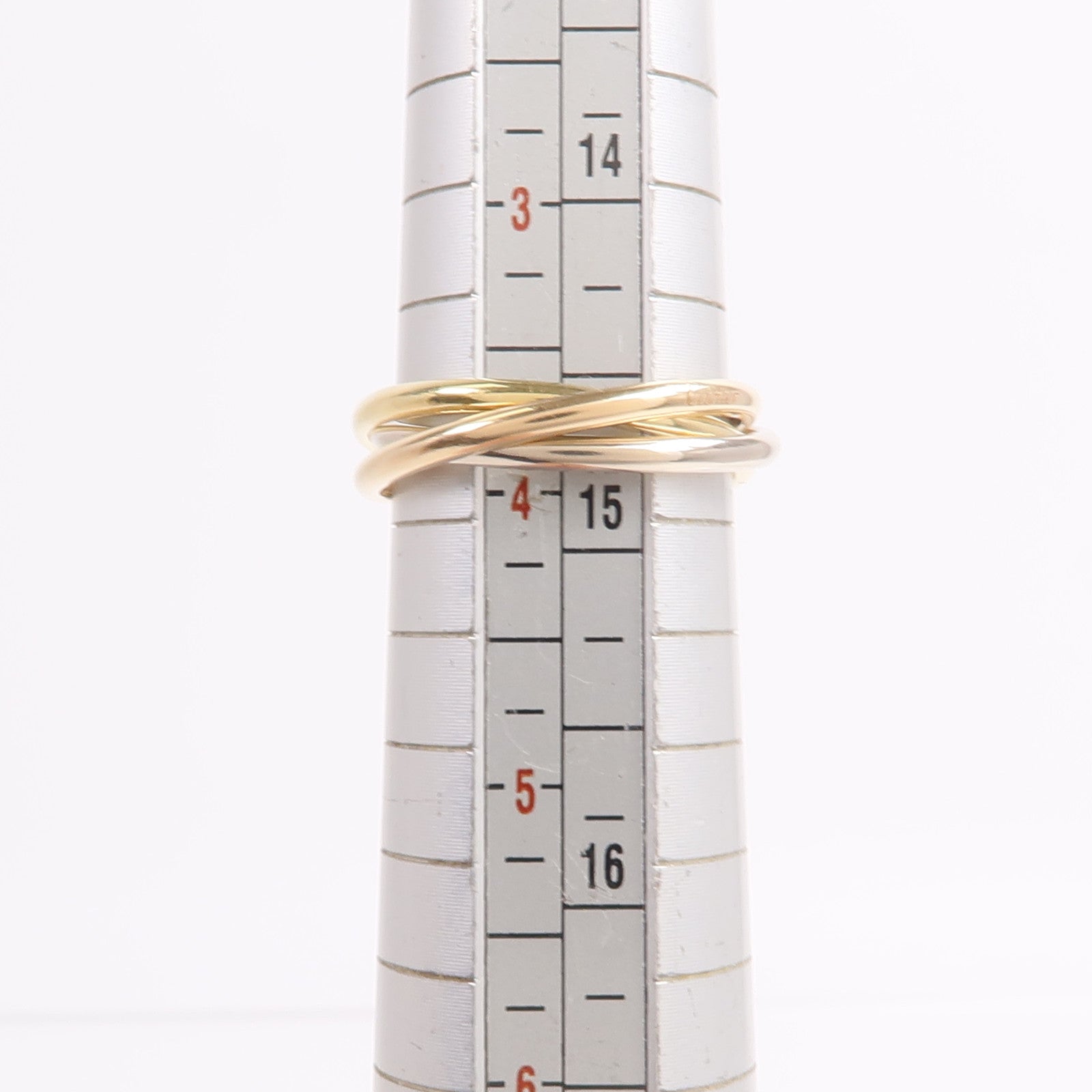 CARTIER 18K白金/黃金/黃金Mini Trinity Ring戒指