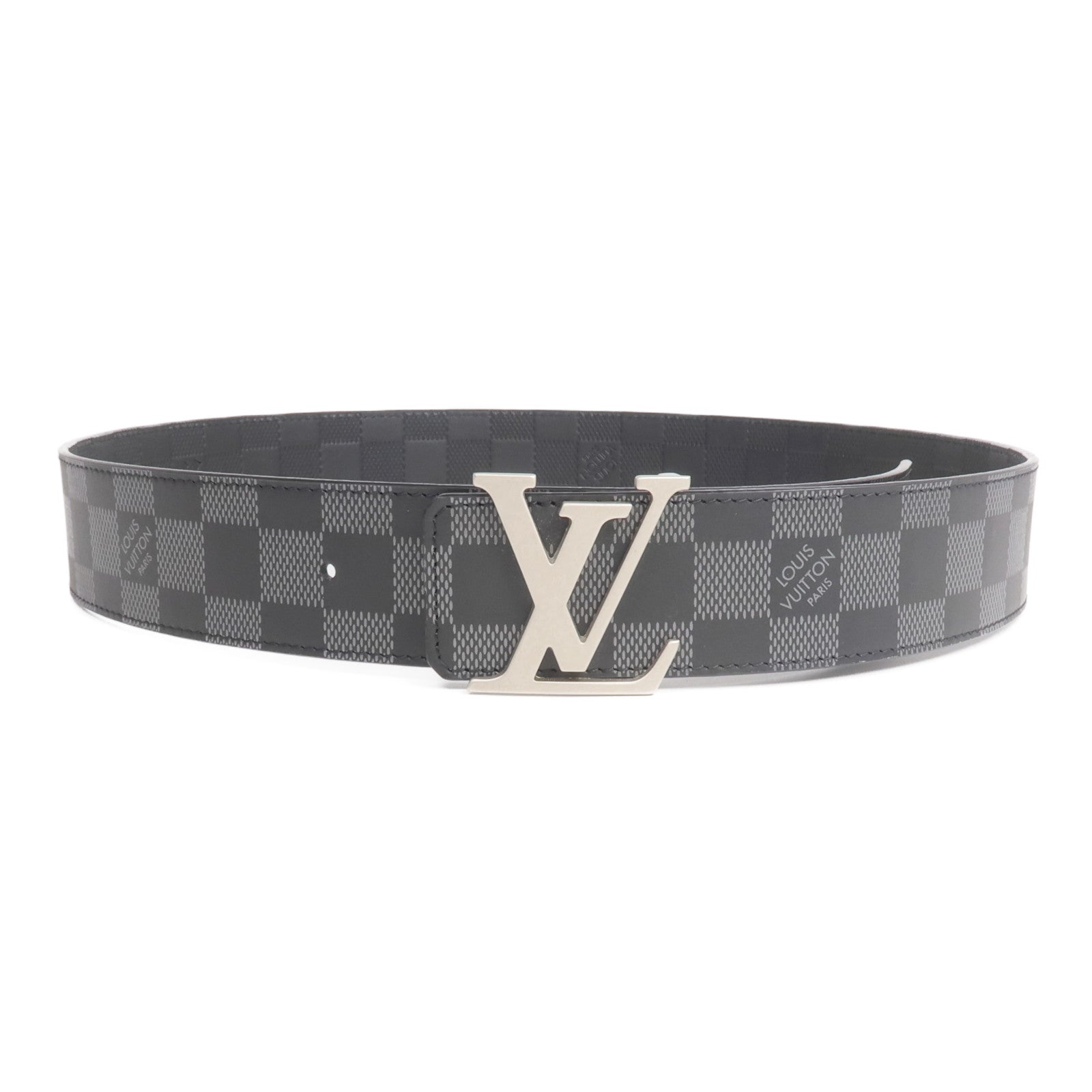 LOUIS VUITTON Damier Infini Belt銀扣皮帶