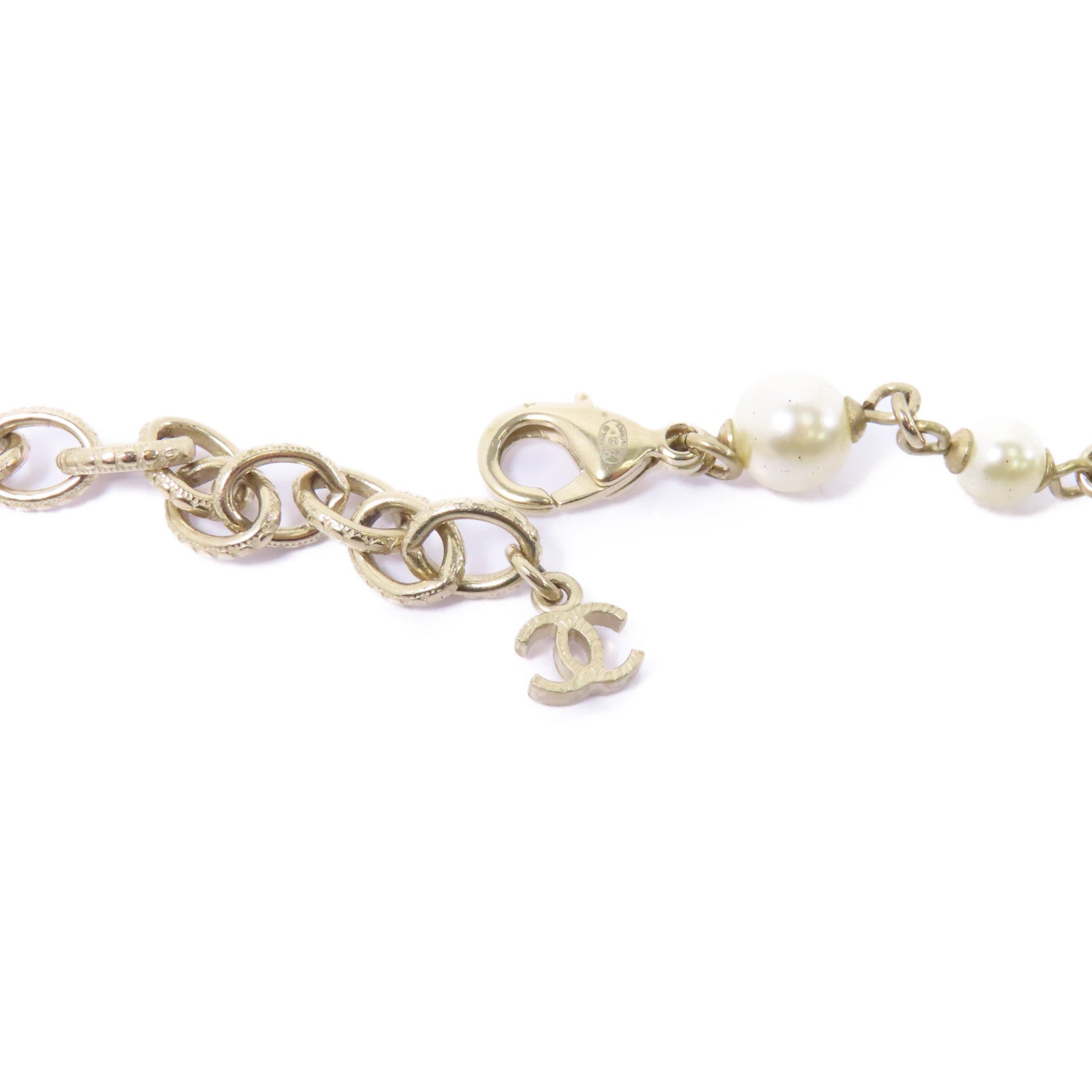 CHANEL 金屬Necklace項鍊白色/紅色/金色