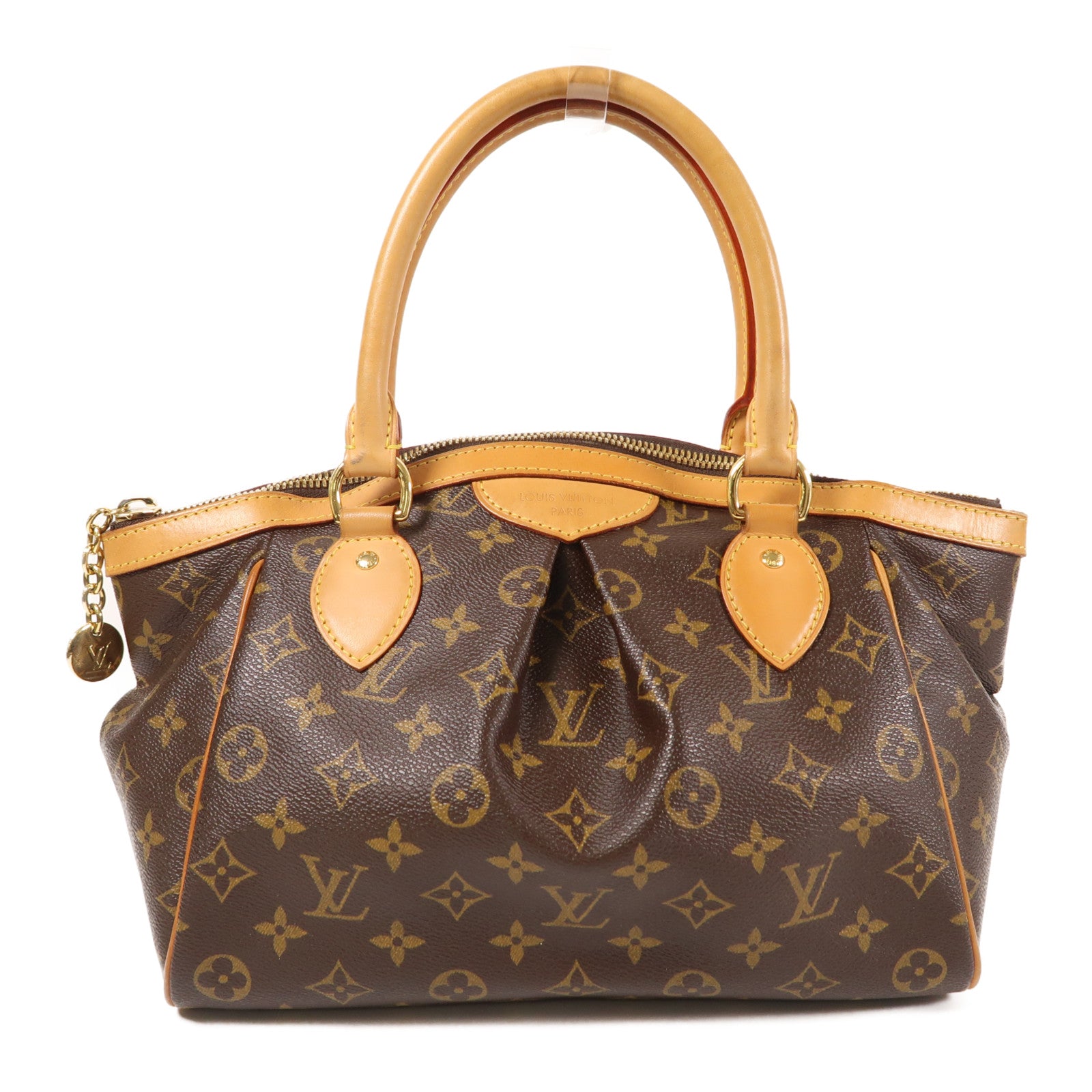 LOUIS VUITTON LV GHW Tivoli PM Shoulder Handbag M40143 Monogram Brown
