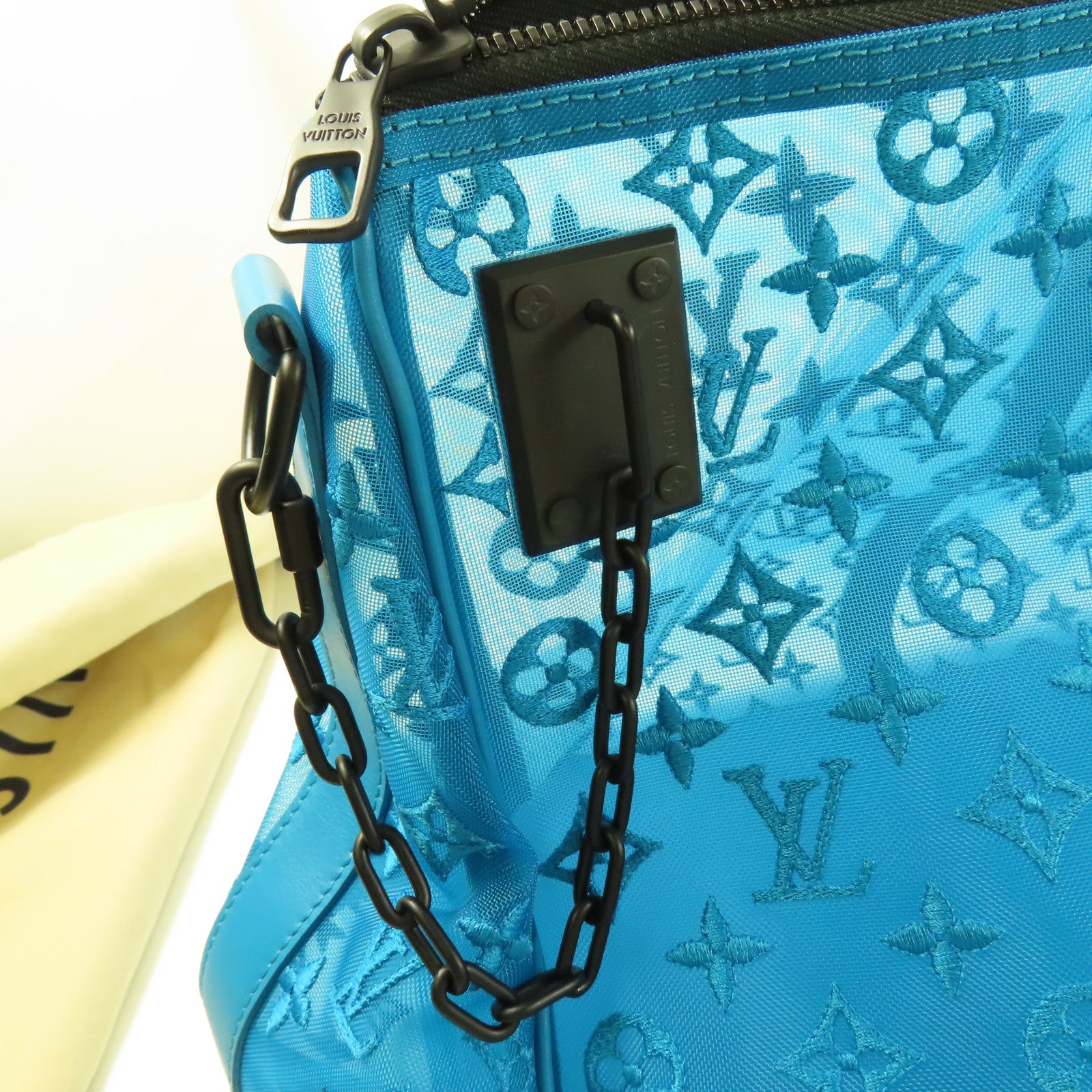 LOUIS VUITTON Monogram Mesh Keepall Triangle Bandouliere 50手挽肩背兩用袋