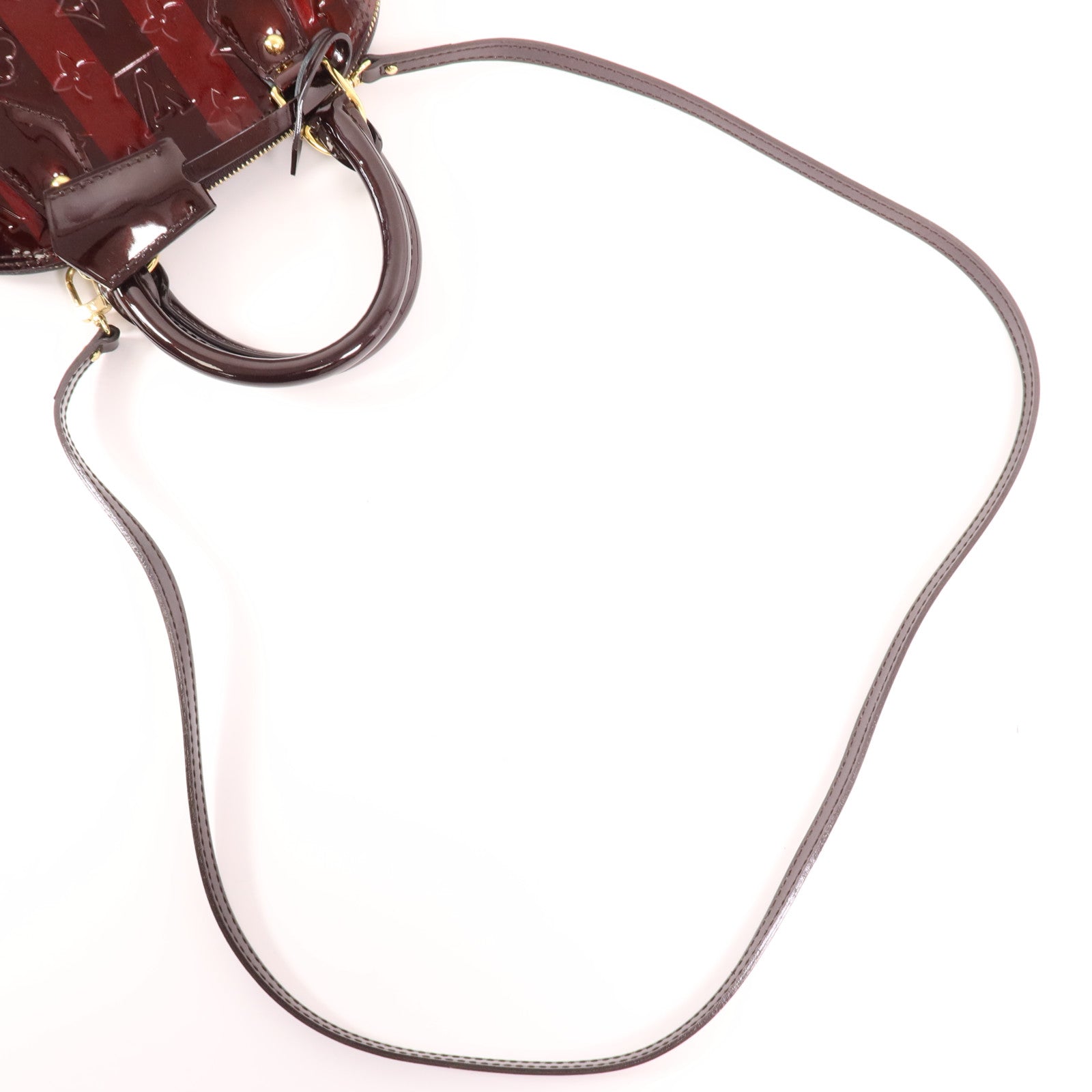 LOUIS VUITTON Monogram Vernis Alma BB金扣手挽肩背兩用袋