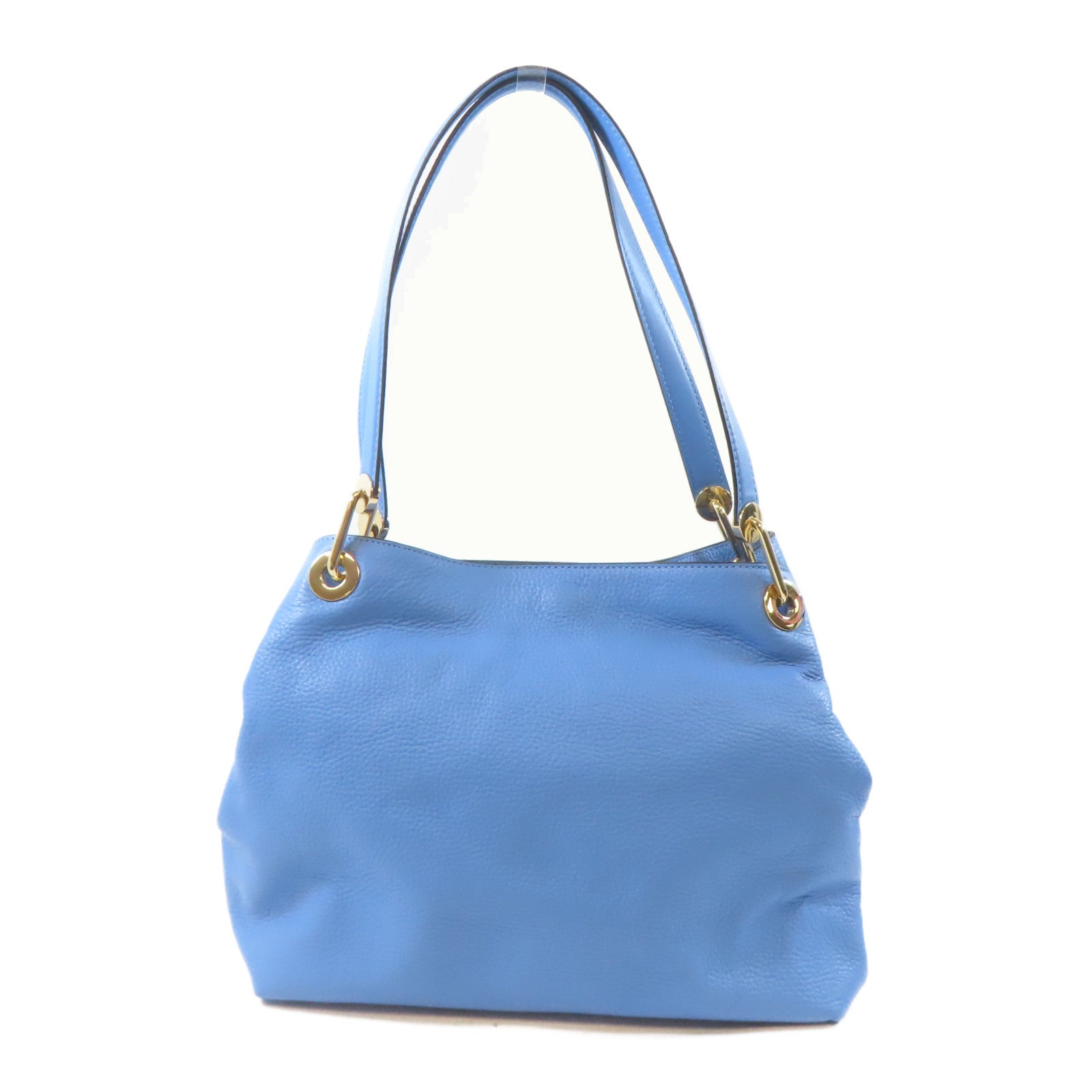Michael Kors 【激減優惠】牛皮皮革Raven金扣肩背袋淺藍色