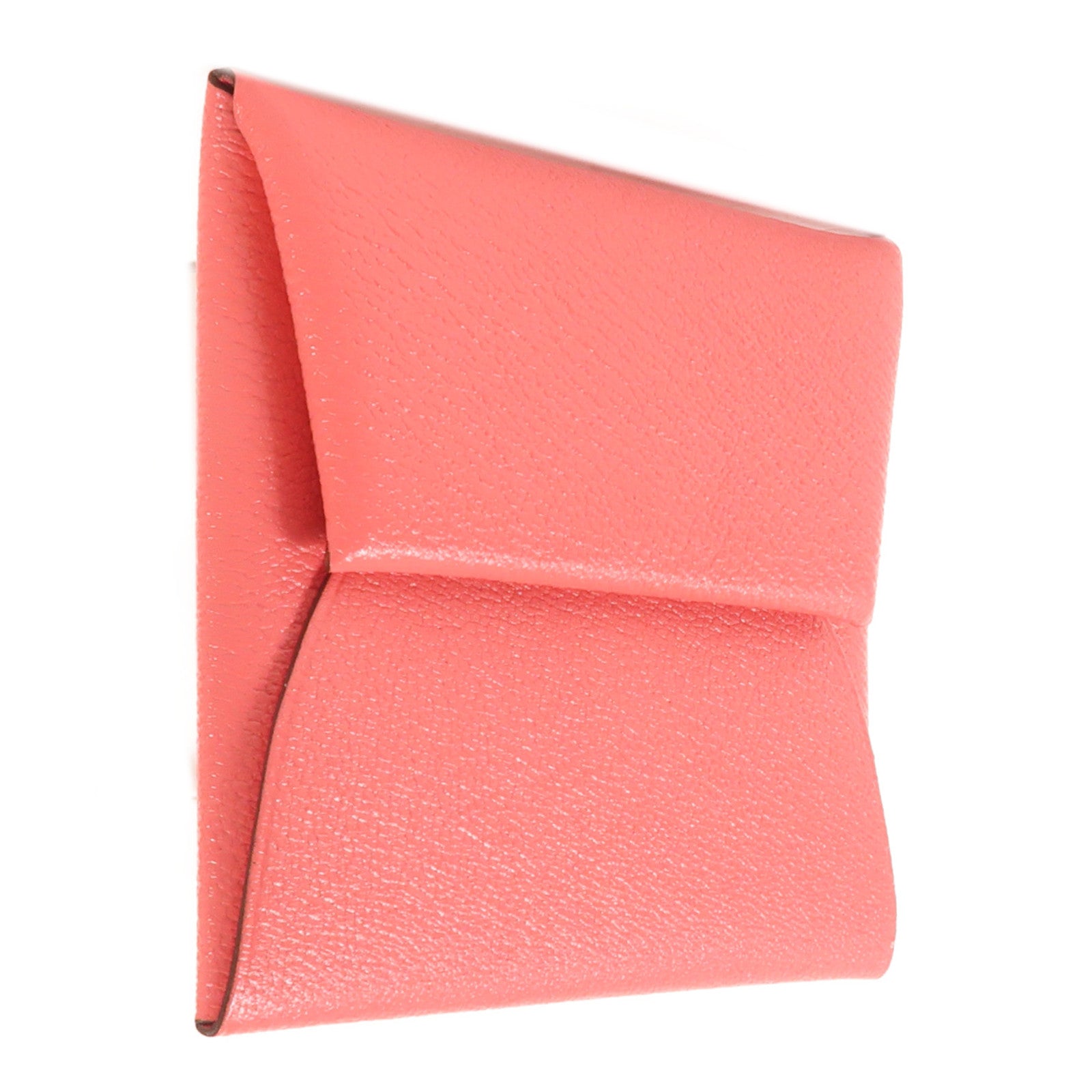 HERMES 【激減優惠】Chevre皮革Bastia錢包Pink