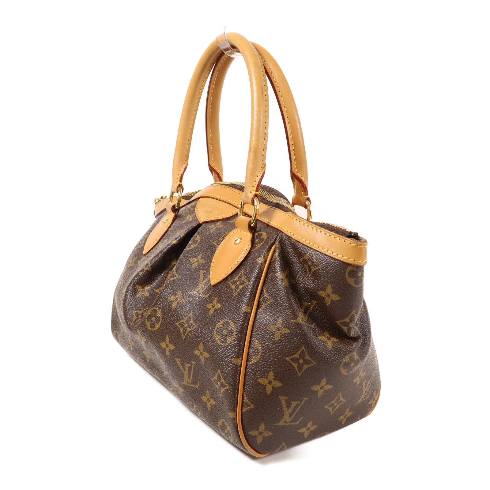 LOUIS VUITTON LV GHW Tivoli PM Shoulder Handbag M40143 Monogram Brown