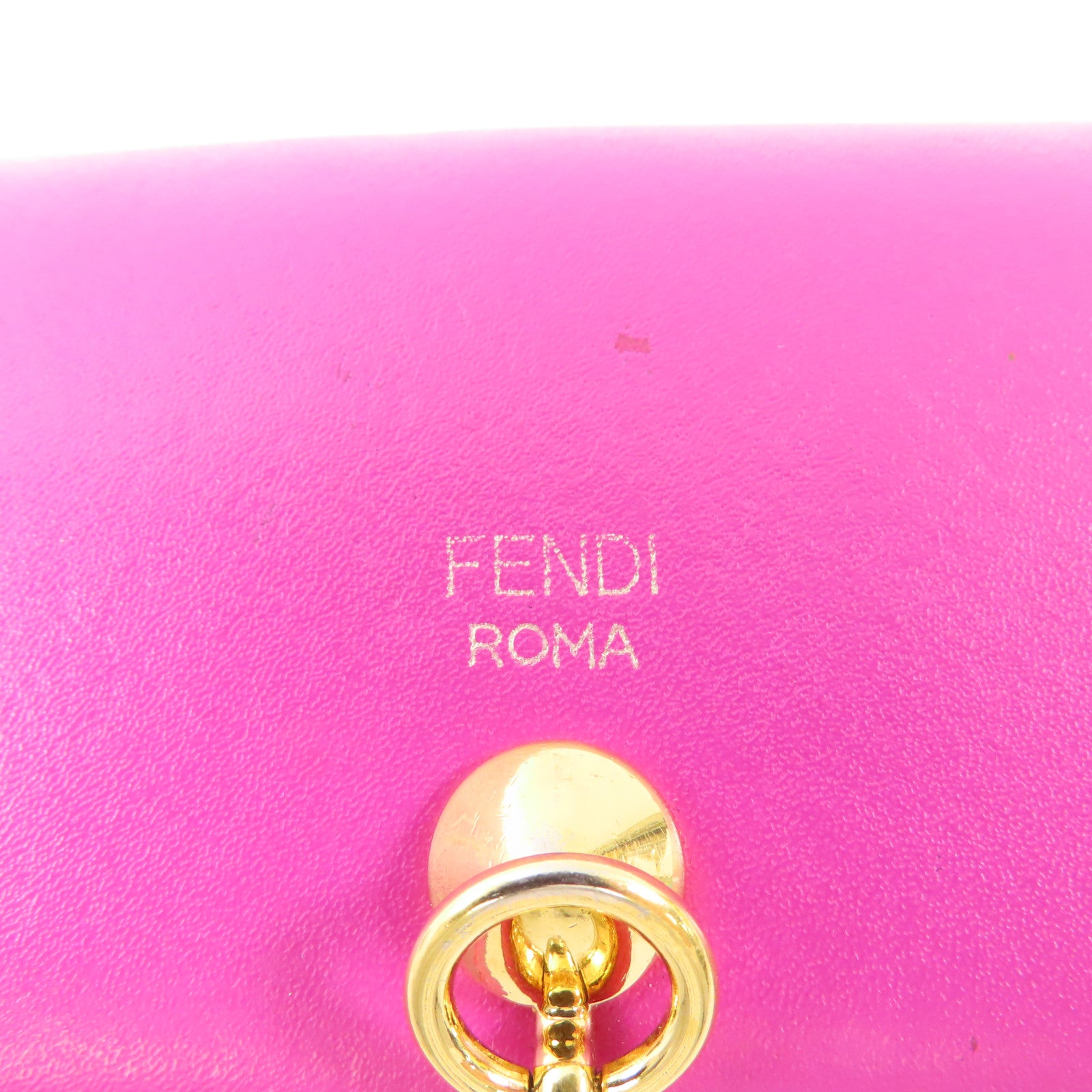 FENDI 【激減優惠】牛皮皮革Long Wallet金扣長錢包