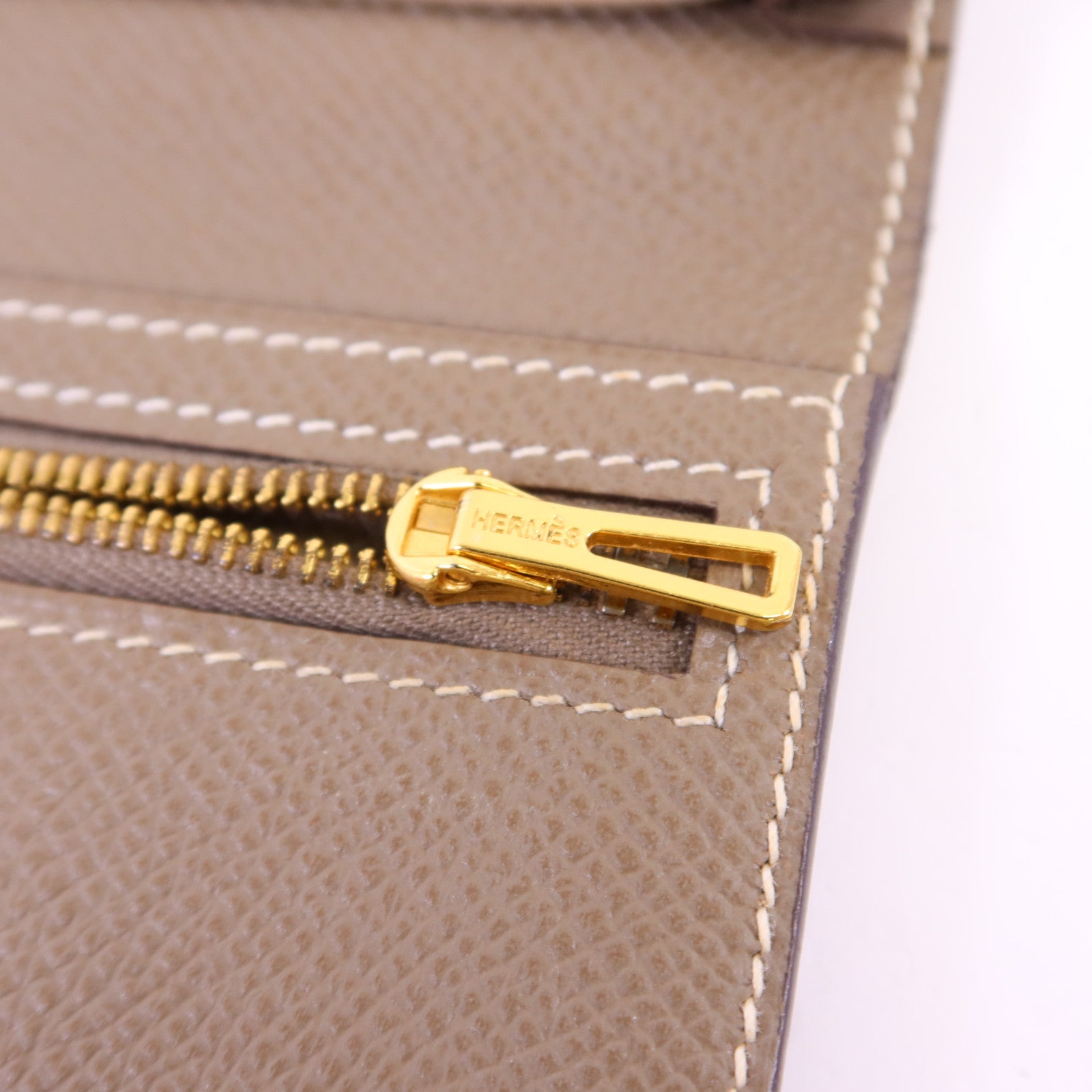 HERMES Epsom皮革Bearn Long Wallet金扣長錢包