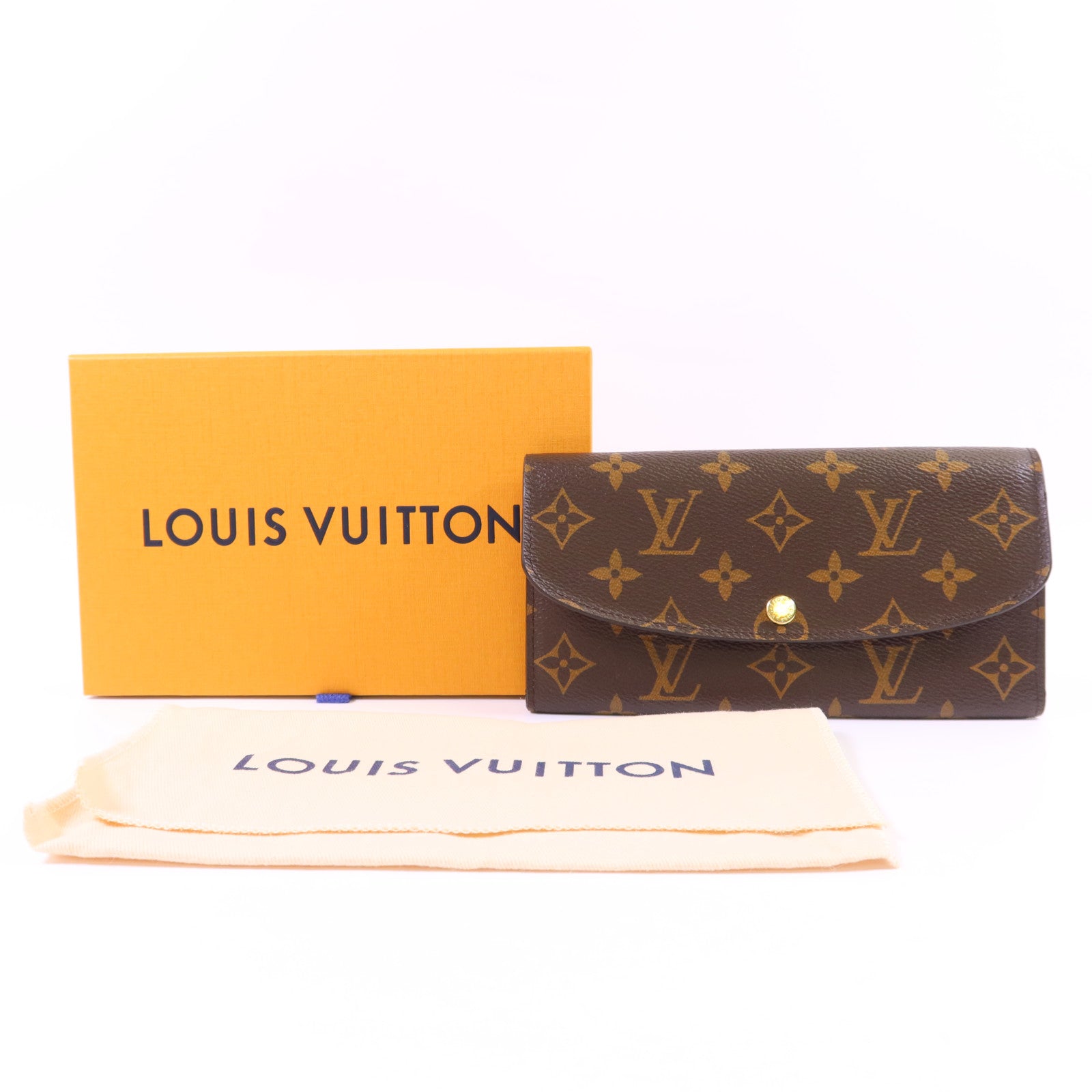 LOUIS VUITTON Monogram Emilie金扣長錢包