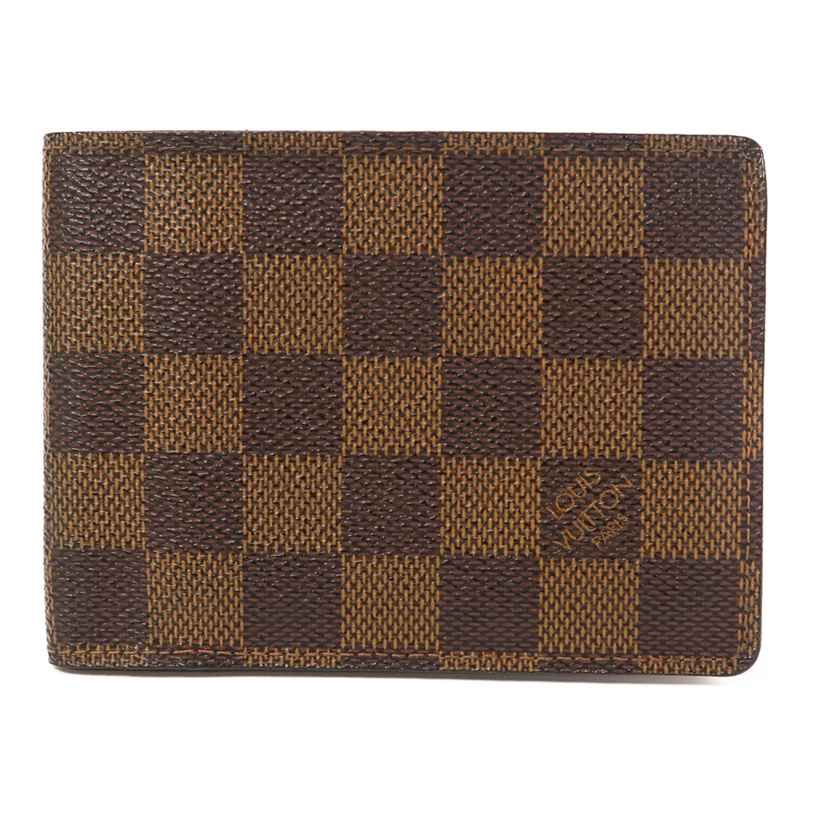 LOUIS VUITTON Damier Ebene Fold Wallet錢包啡色