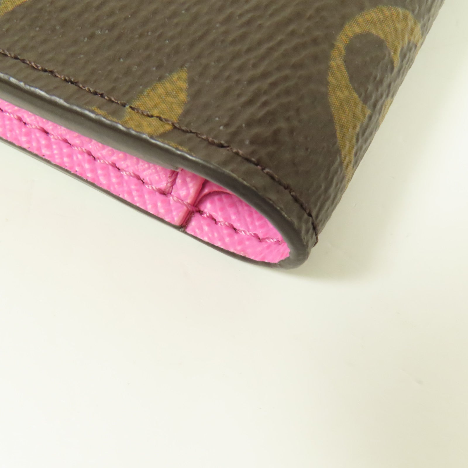 LOUIS VUITTON Monogram Lisa Wallet金扣錢包棕色/粉紅色