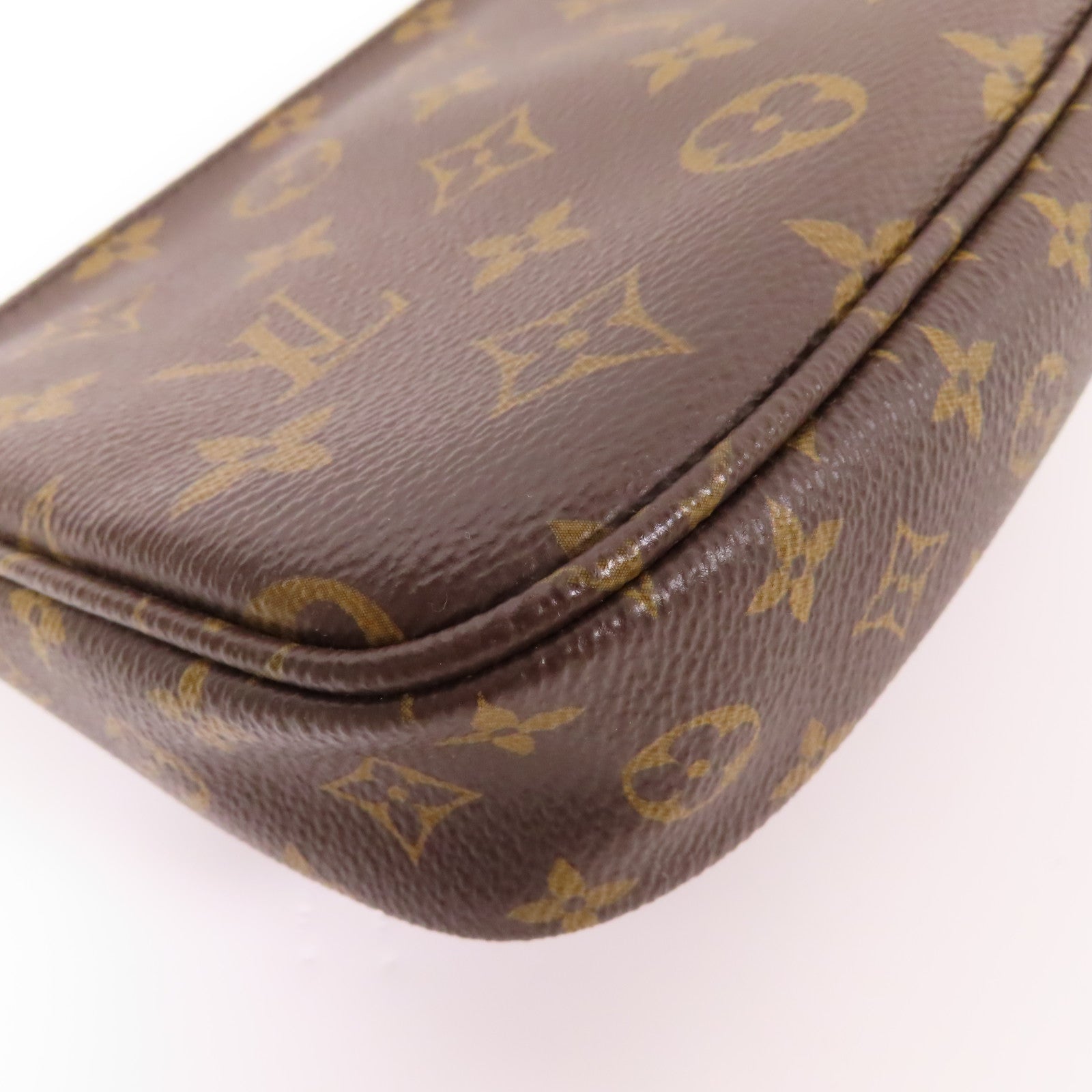 LOUIS VUITTON Monogram Multi Pochette Accessoires金扣手挽肩背兩用袋棕色