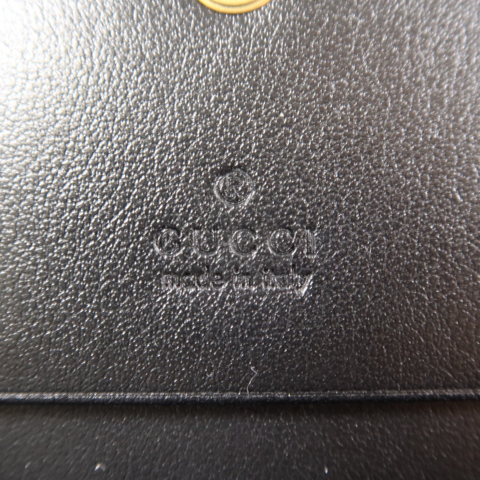 GUCCI Chevron皮革GG Marmont Small Wallet金扣錢包