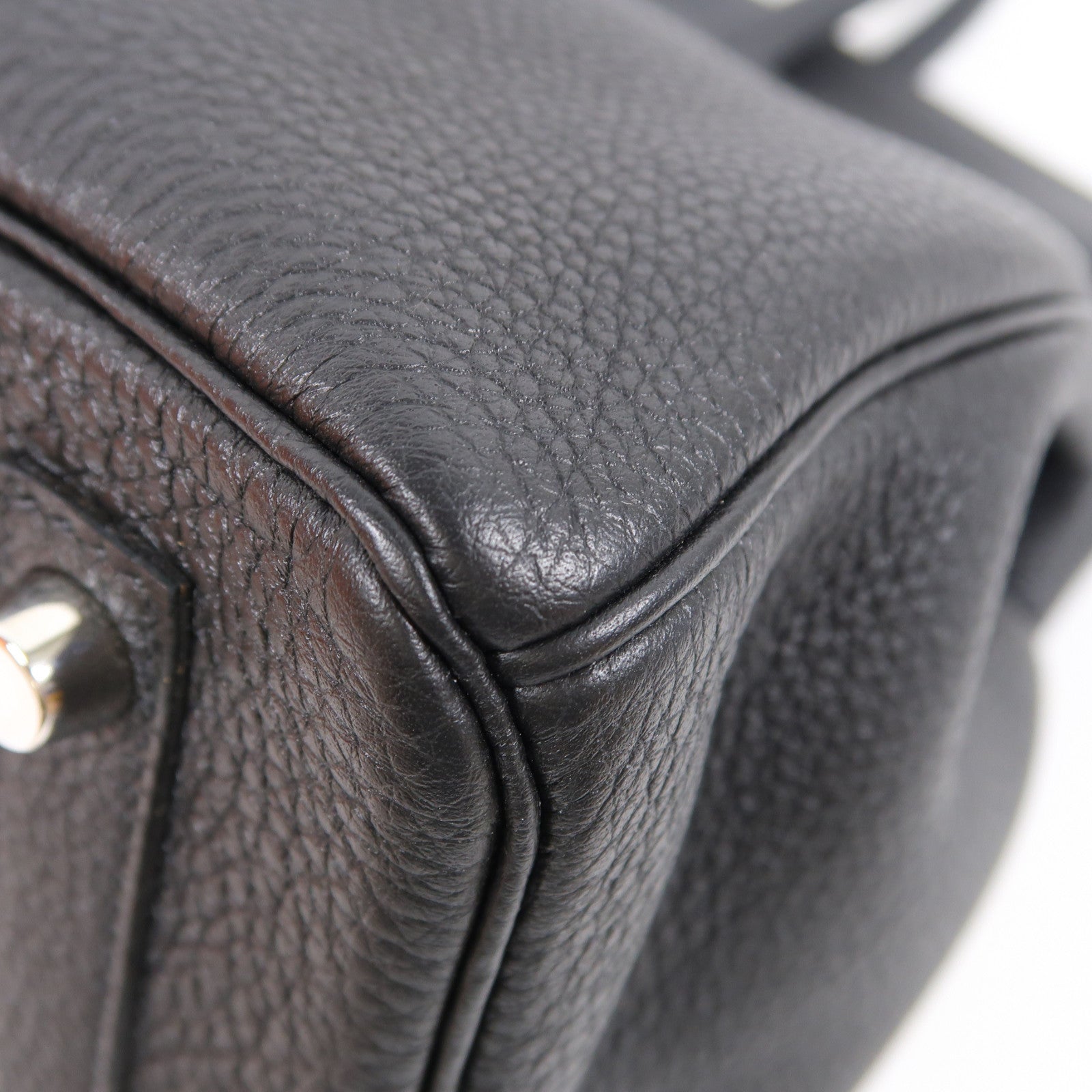 HERMES Togo皮革Birkin 30銀扣手挽袋黑色