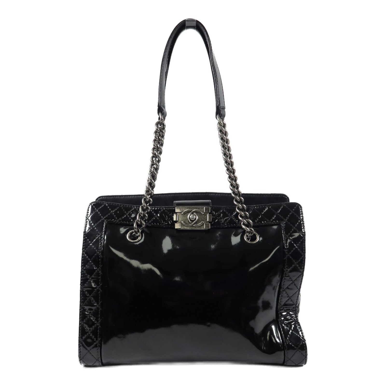 CHANEL 漆皮皮革Boy Tote Bag手挽袋