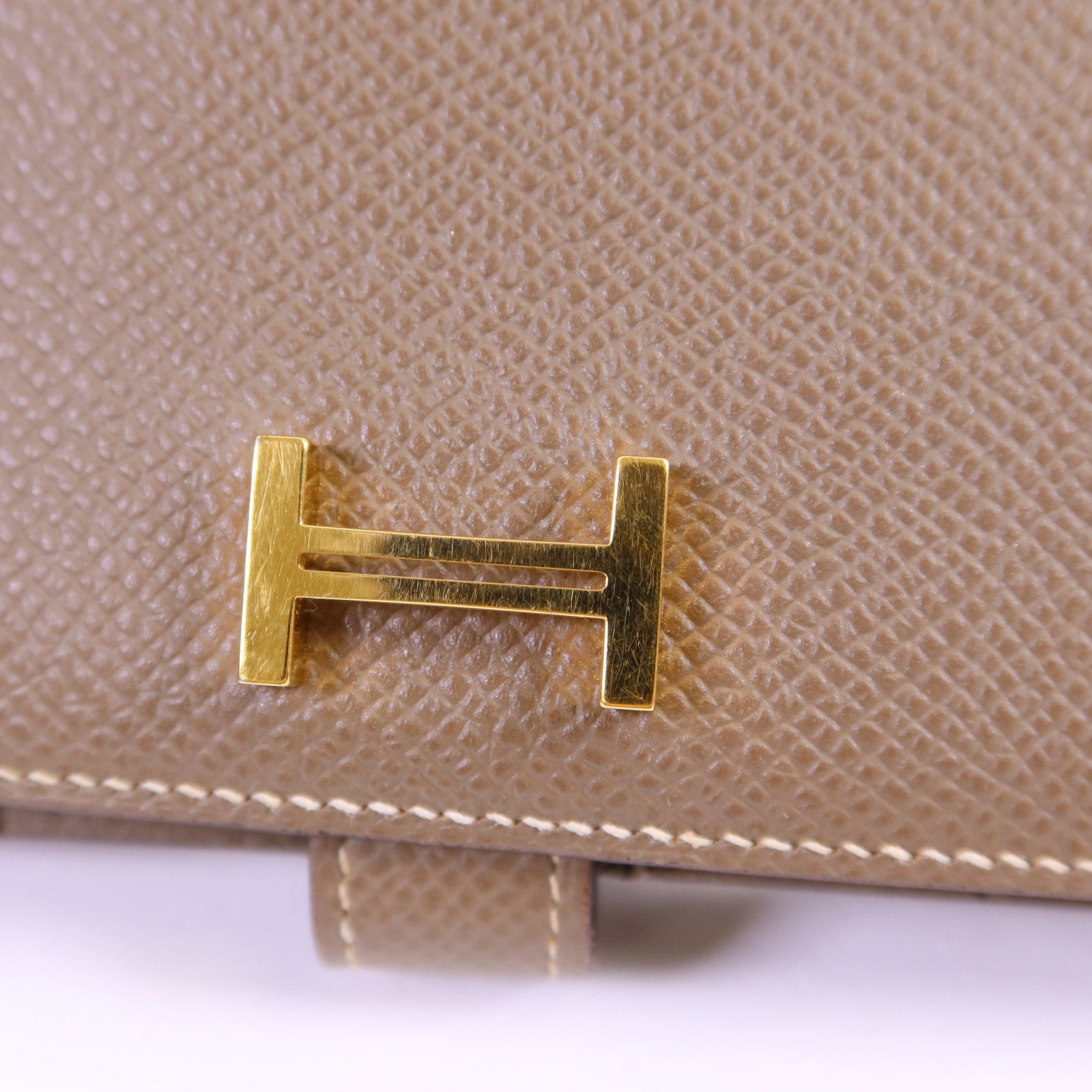 HERMES Epsom皮革Bearn Long Wallet金扣長錢包